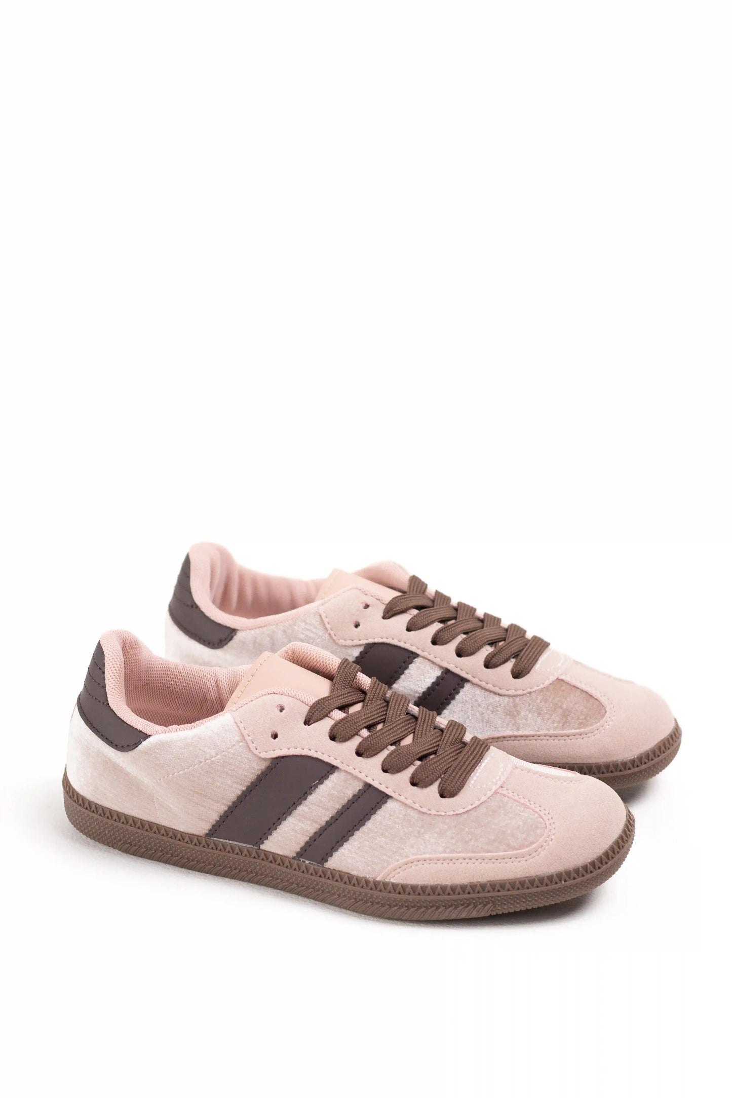 zapatillas estilo retro detalle terciopelo con suela antideslizante Pink 40