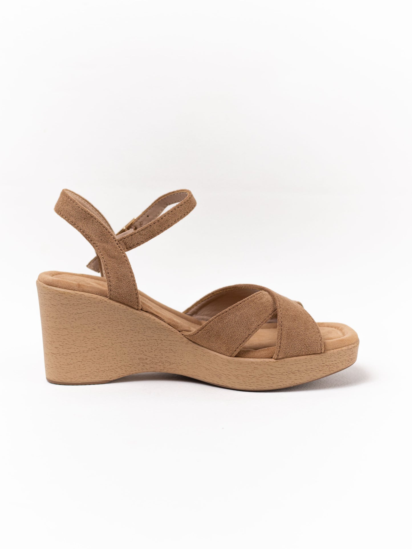 sandalias cunas con tiras cruzadas CAMEL 40