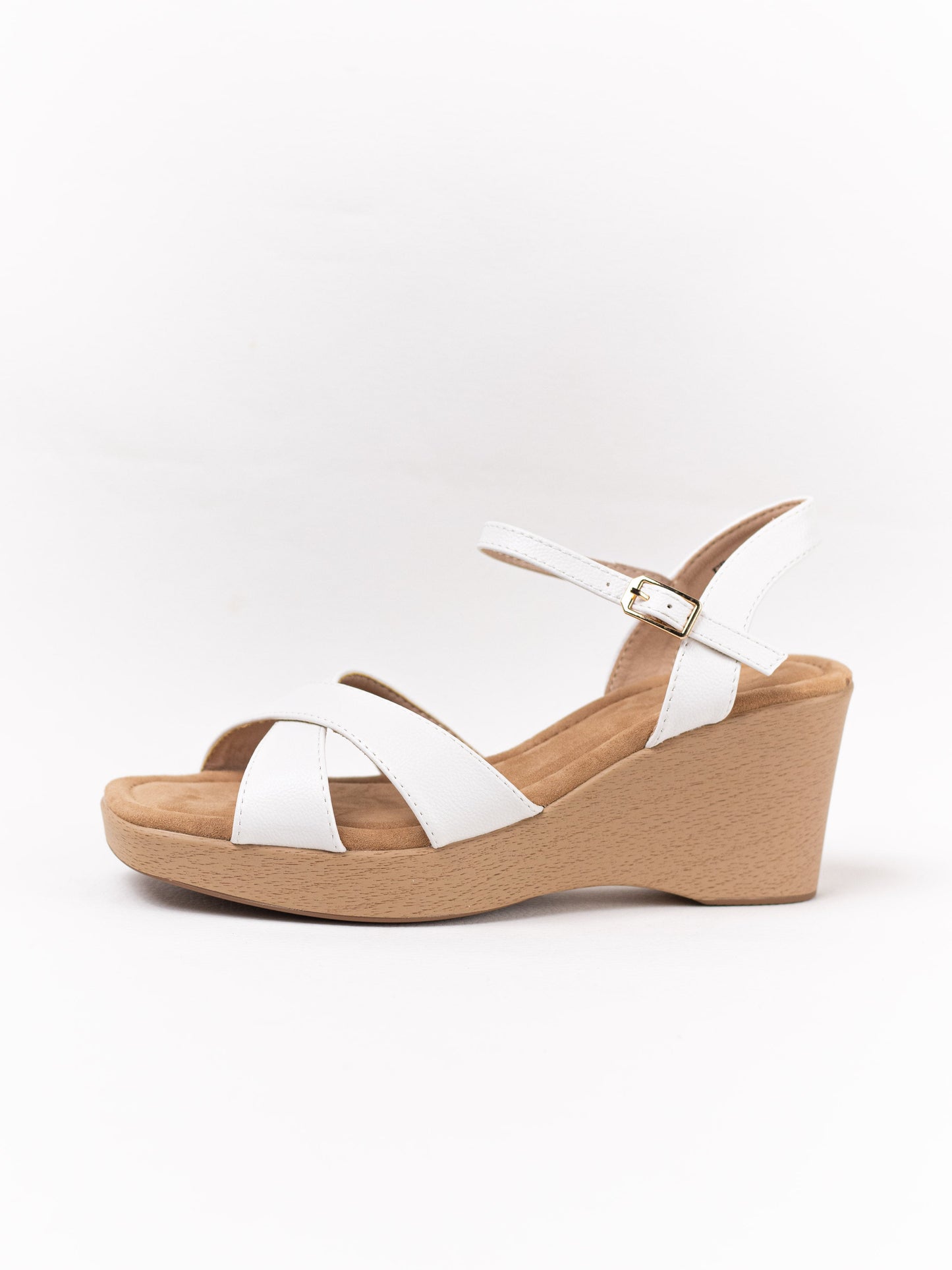 sandalias cunas con tiras cruzadas CAMEL 38