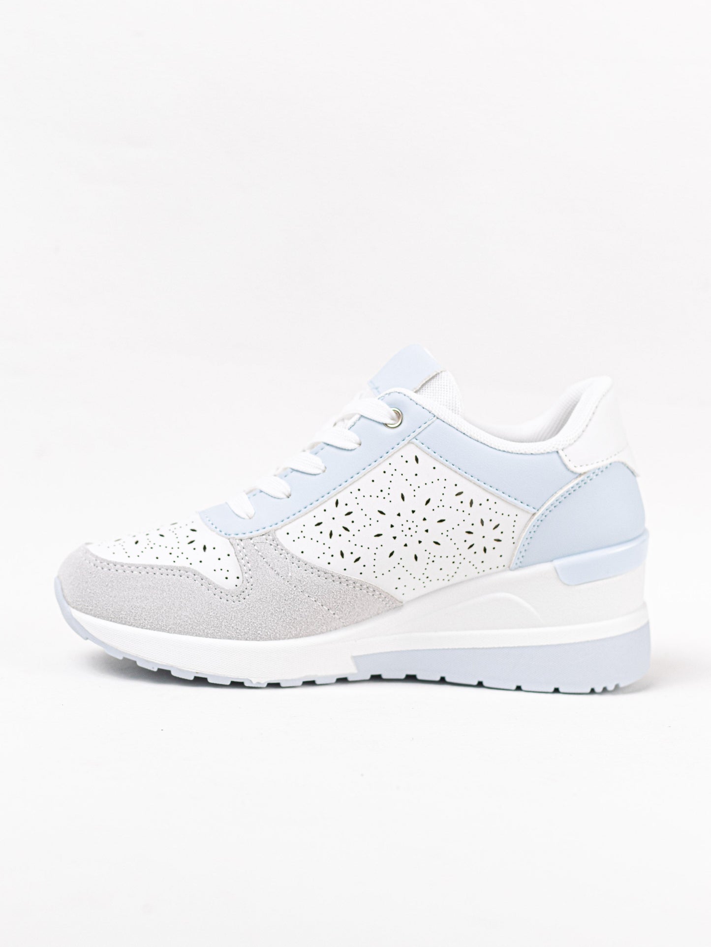 zapatillas combinadas con cunas con cordones Azul 41