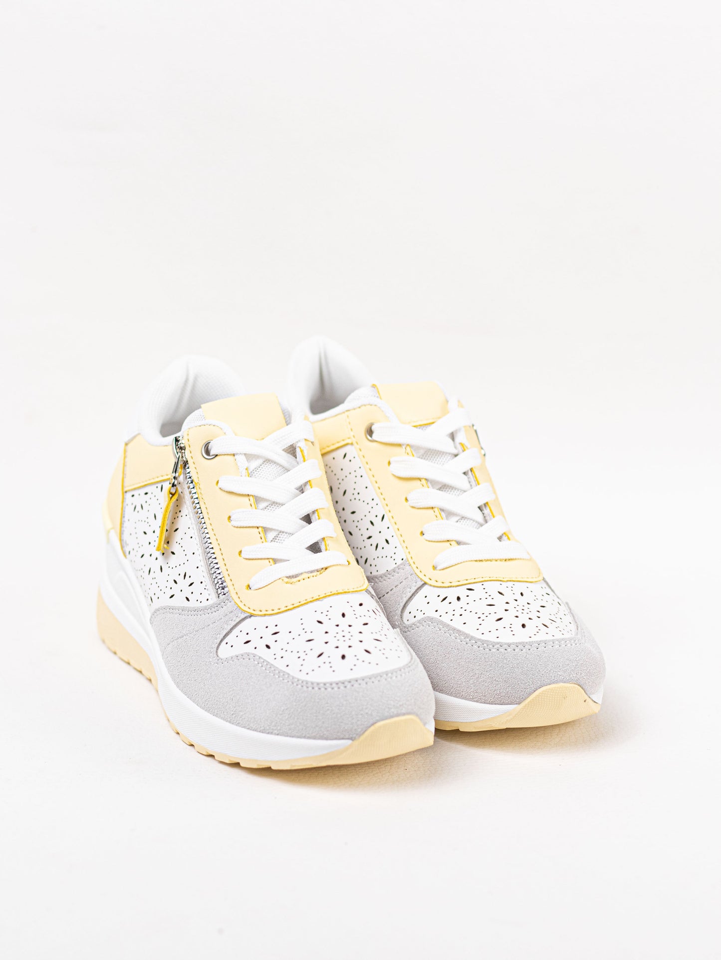 zapatillas combinadas con cunas con cordones Amarillo 40