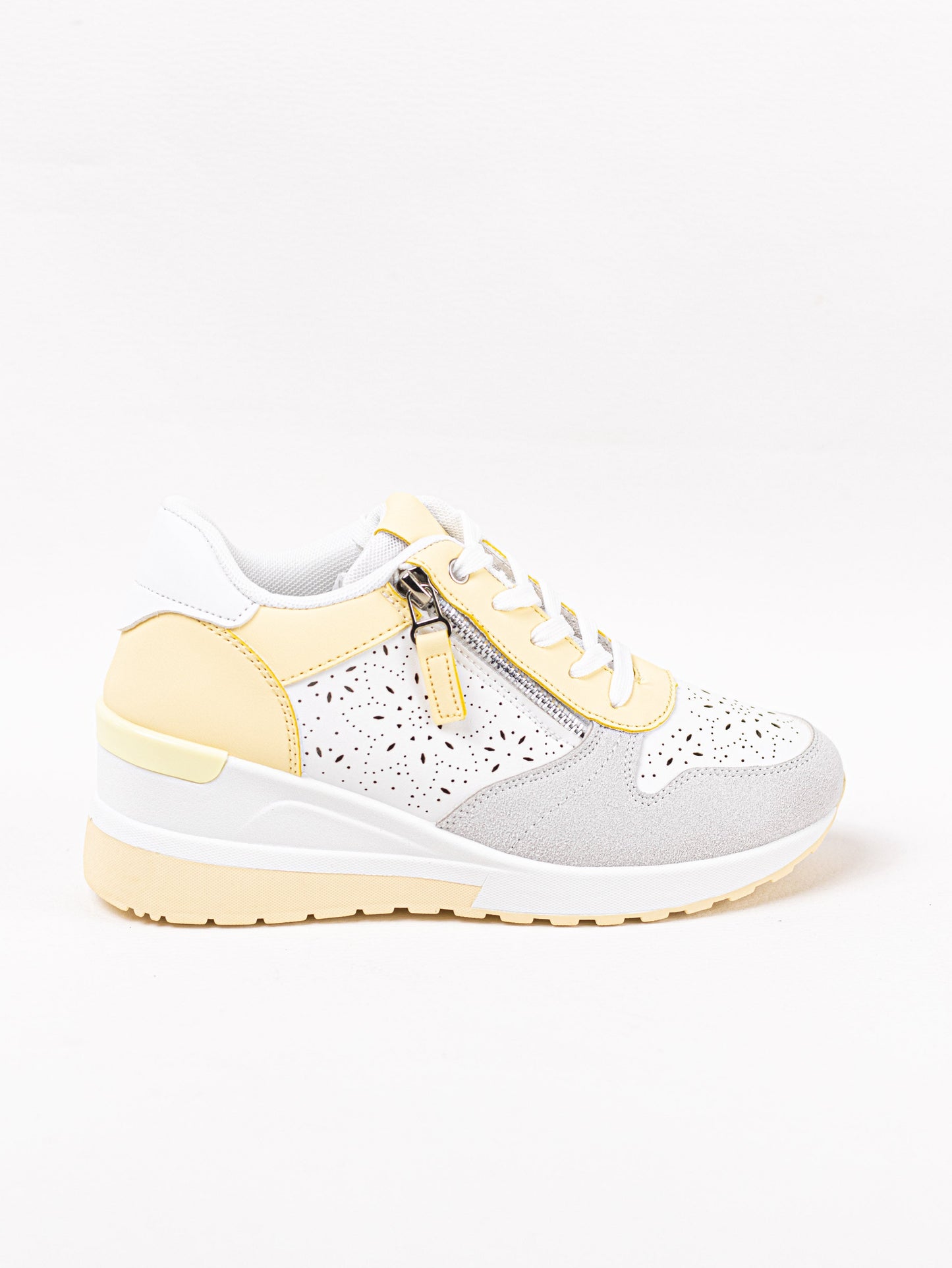 zapatillas combinadas con cunas con cordones Amarillo 38