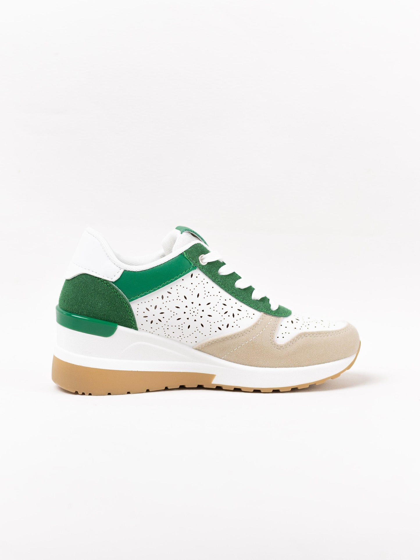 zapatillas combinadas con cunas con cordones Verde 41