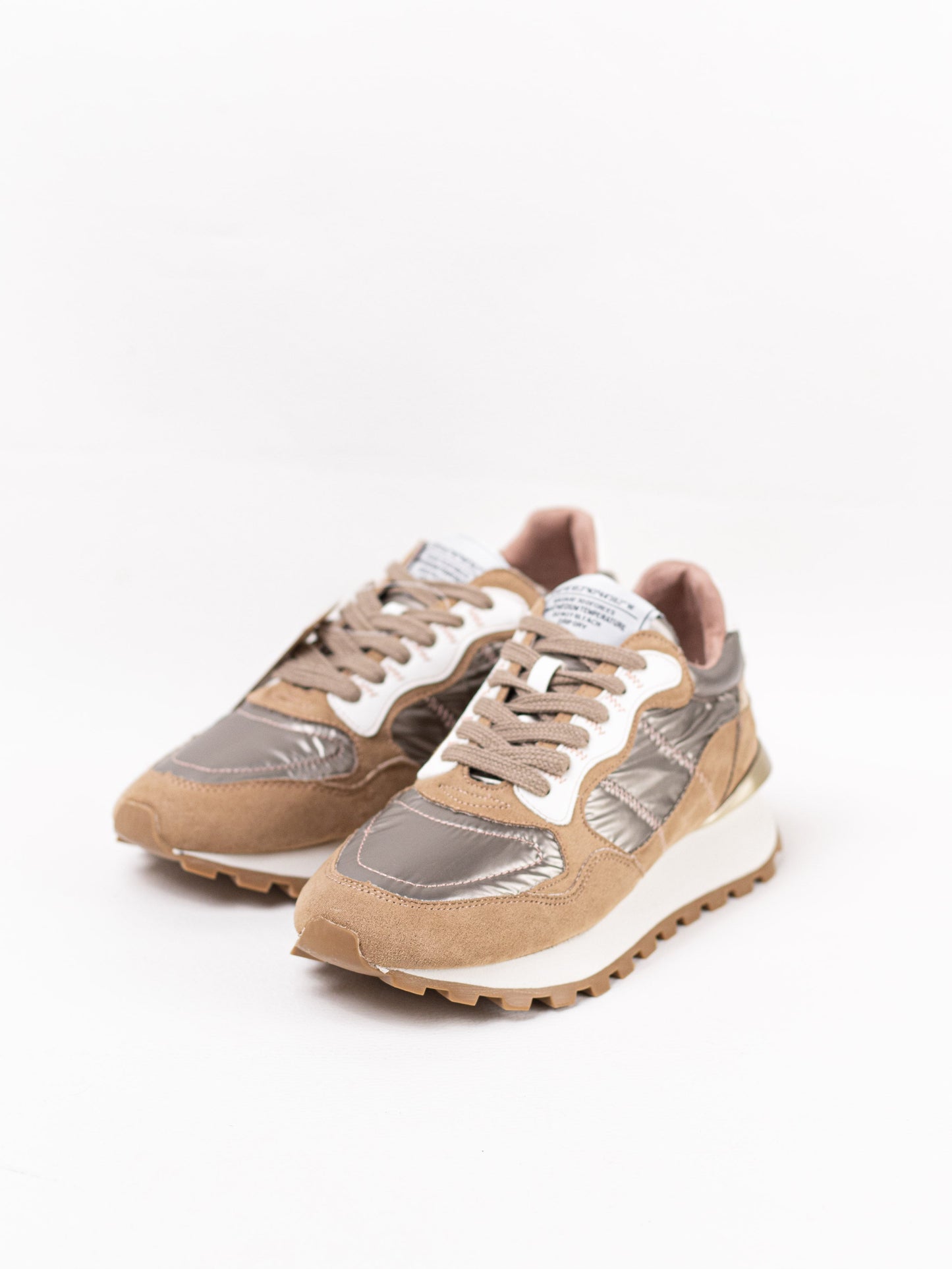 zapatillas combinadas soft nylon con plantilla gel corina Plata 39