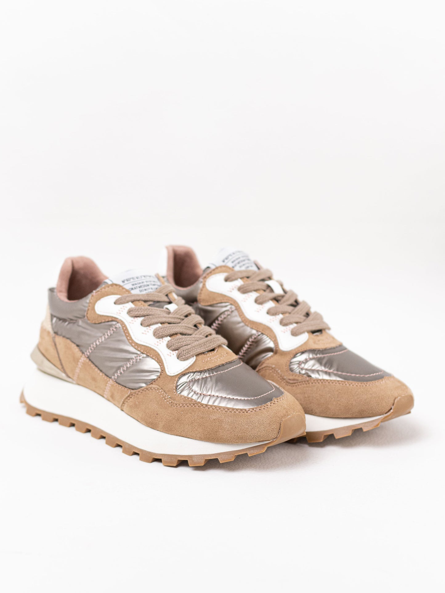 zapatillas combinadas soft nylon con plantilla gel corina Plata 41