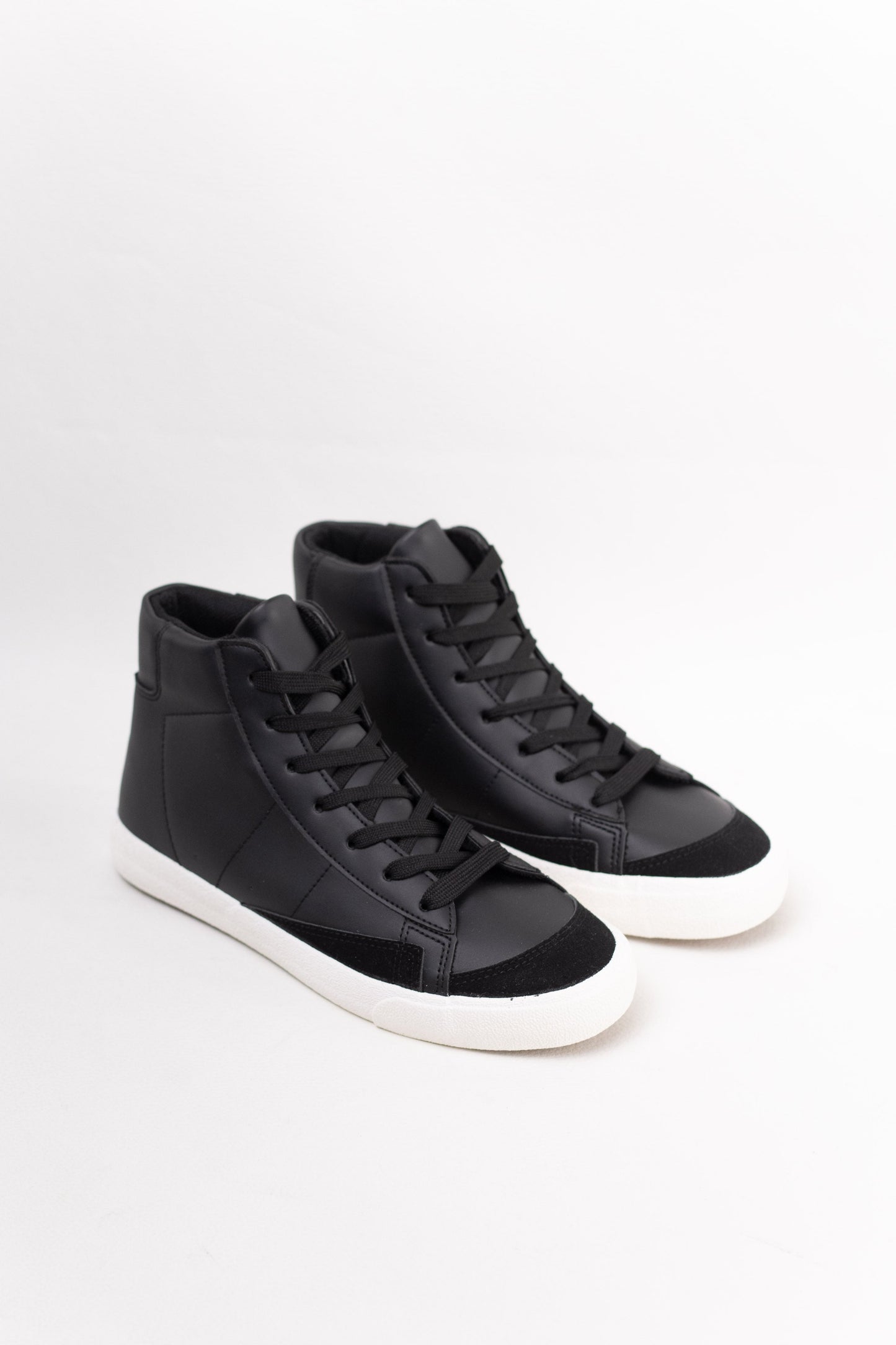 zapatillas en bota con cordones Negro 38