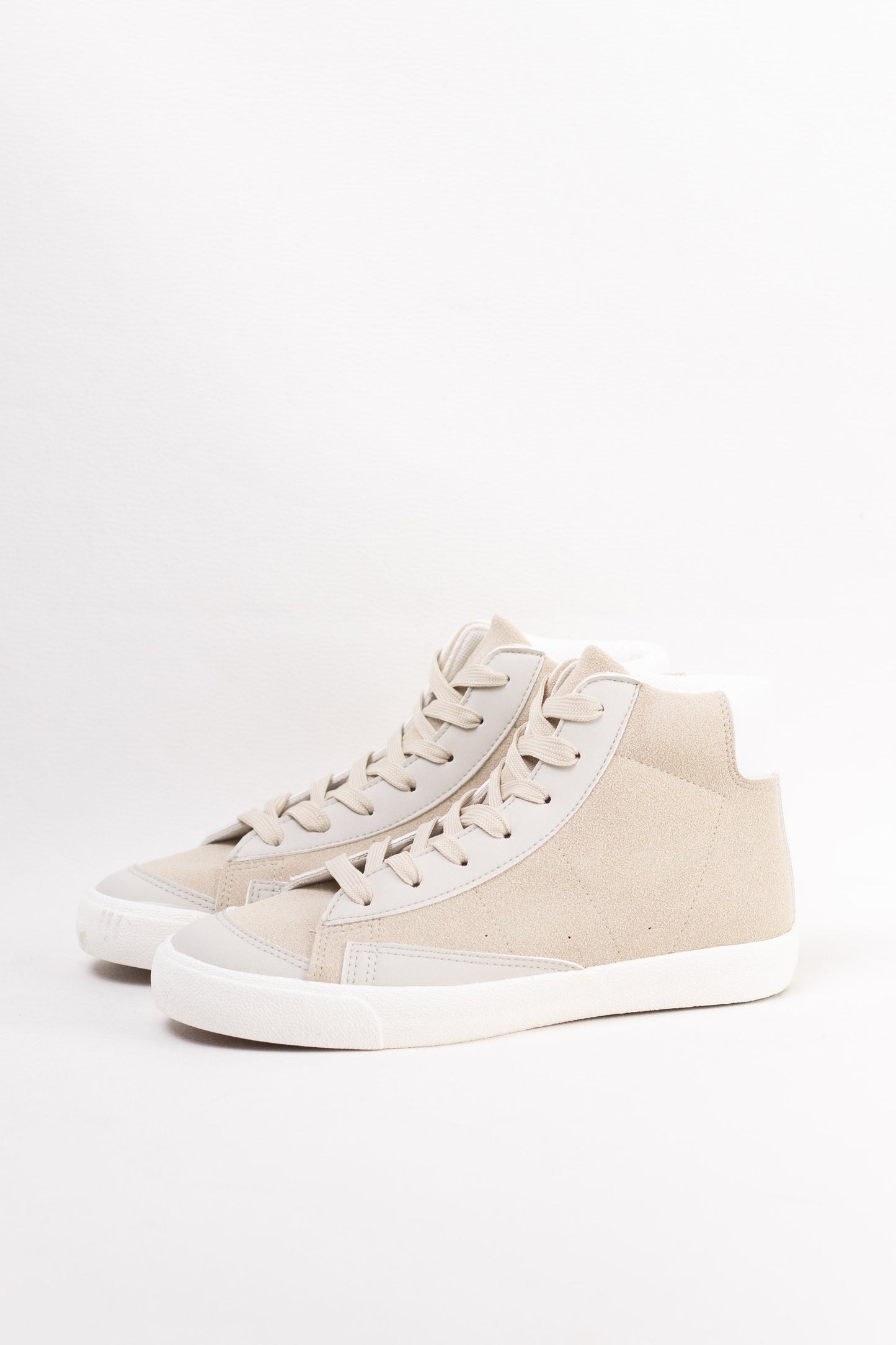 zapatillas en bota con cordones Beige 36