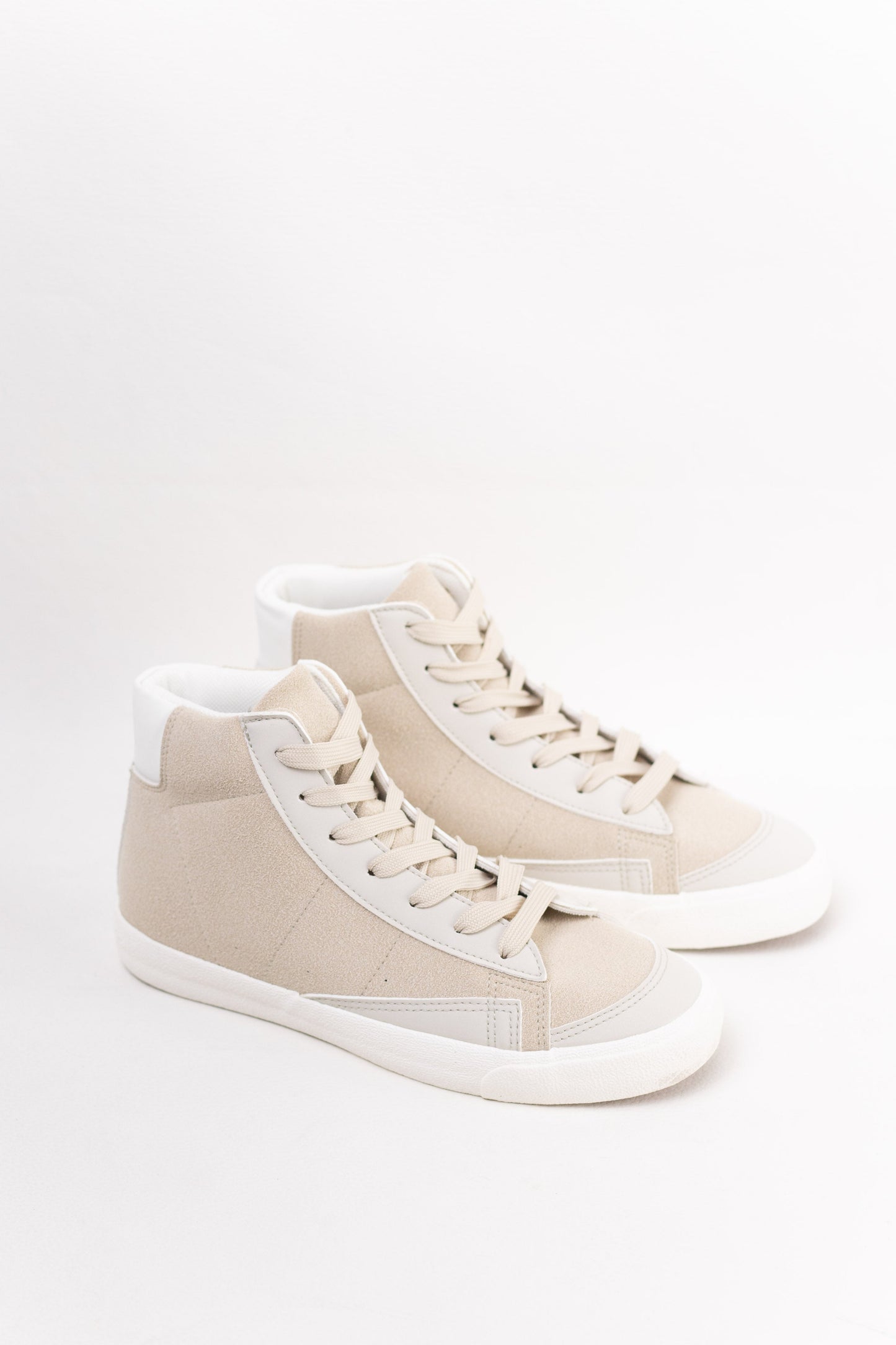 zapatillas en bota con cordones Beige 38
