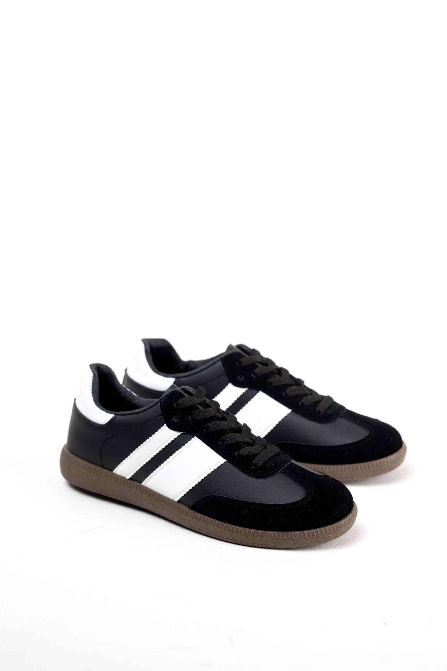 zapatillas retro hombre con cordones Black/White 42