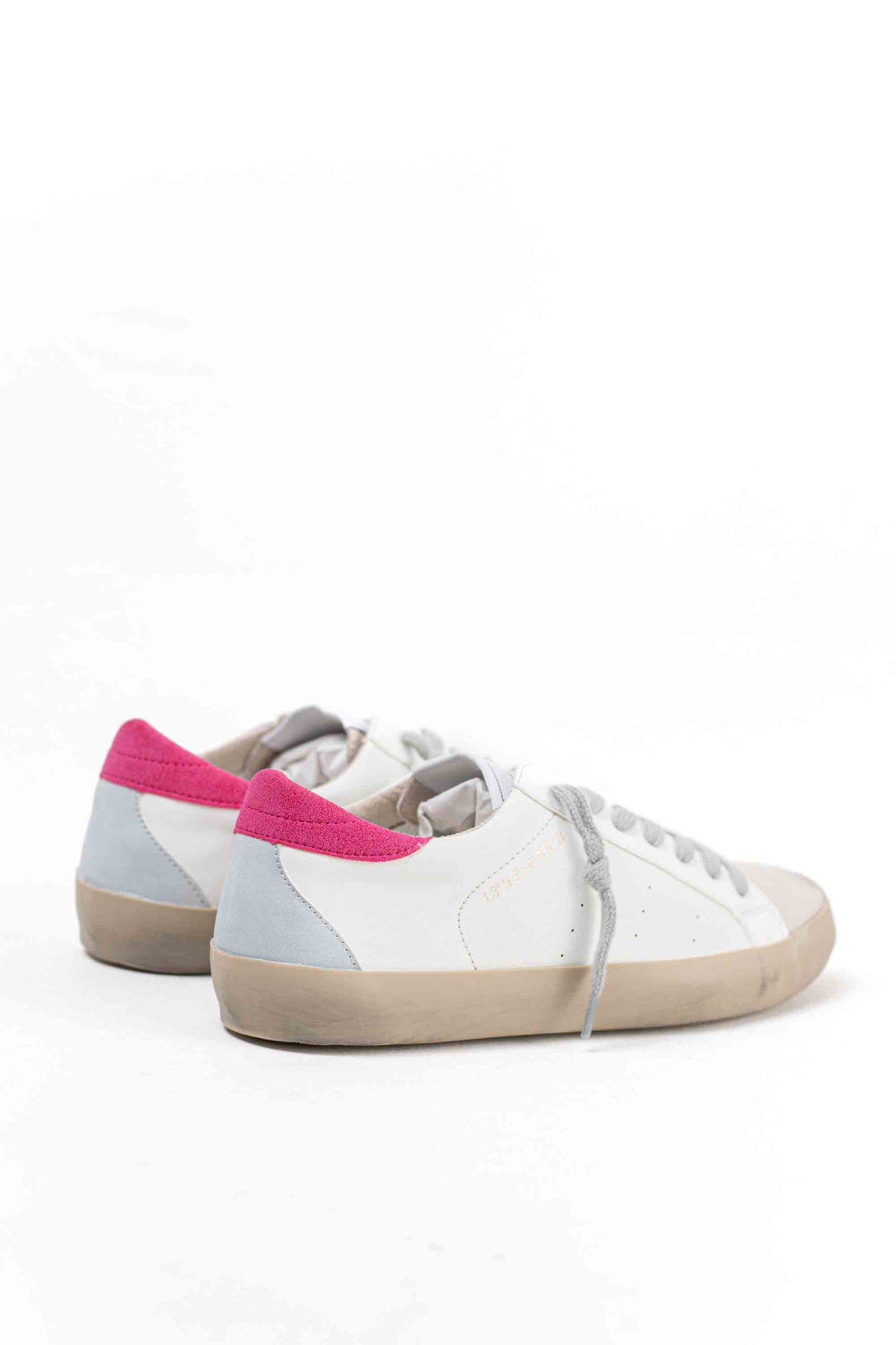 zapatilla deportiva estilo retro en combinacion de materiales Fucshia 38