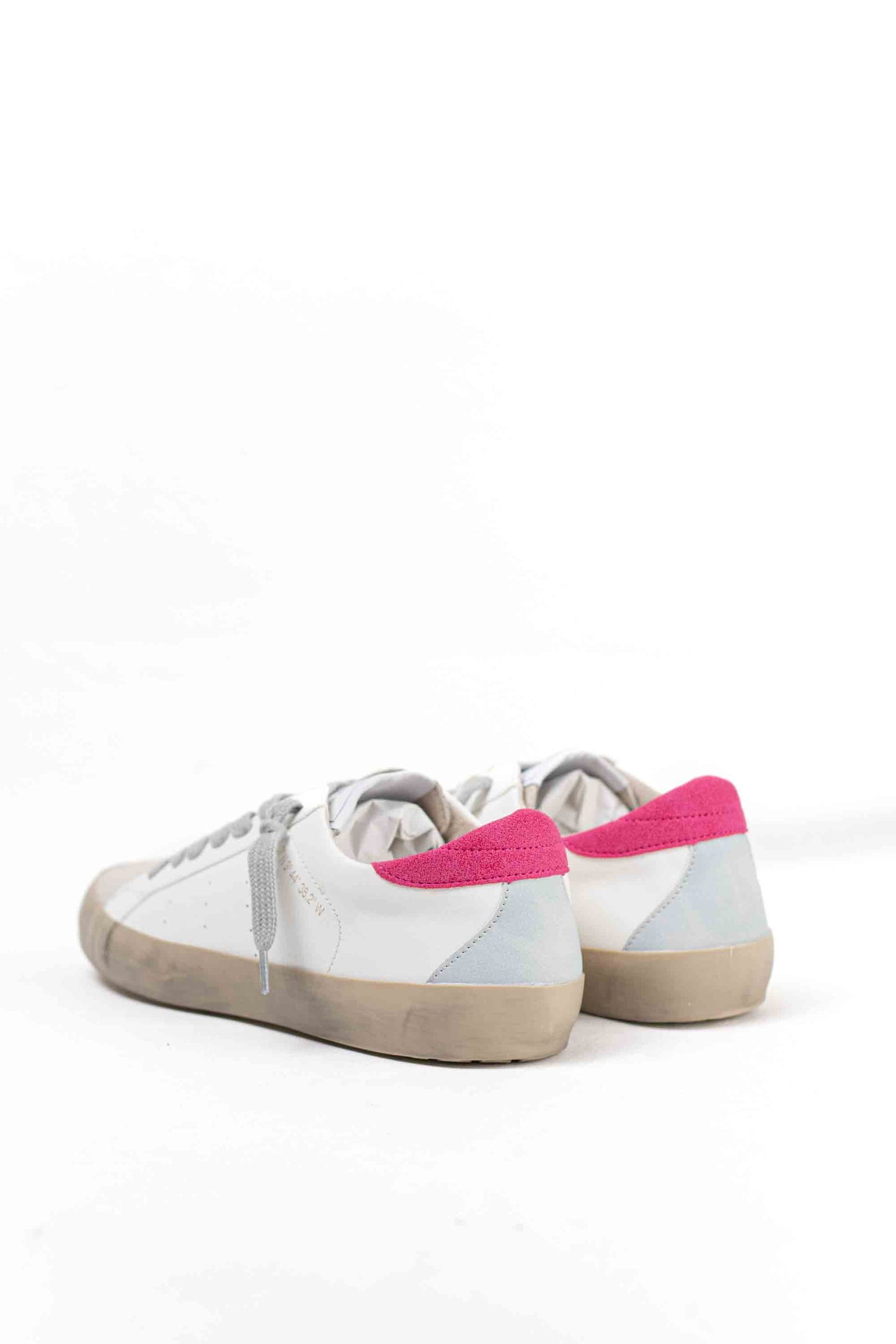zapatilla deportiva estilo retro en combinacion de materiales Azul 36