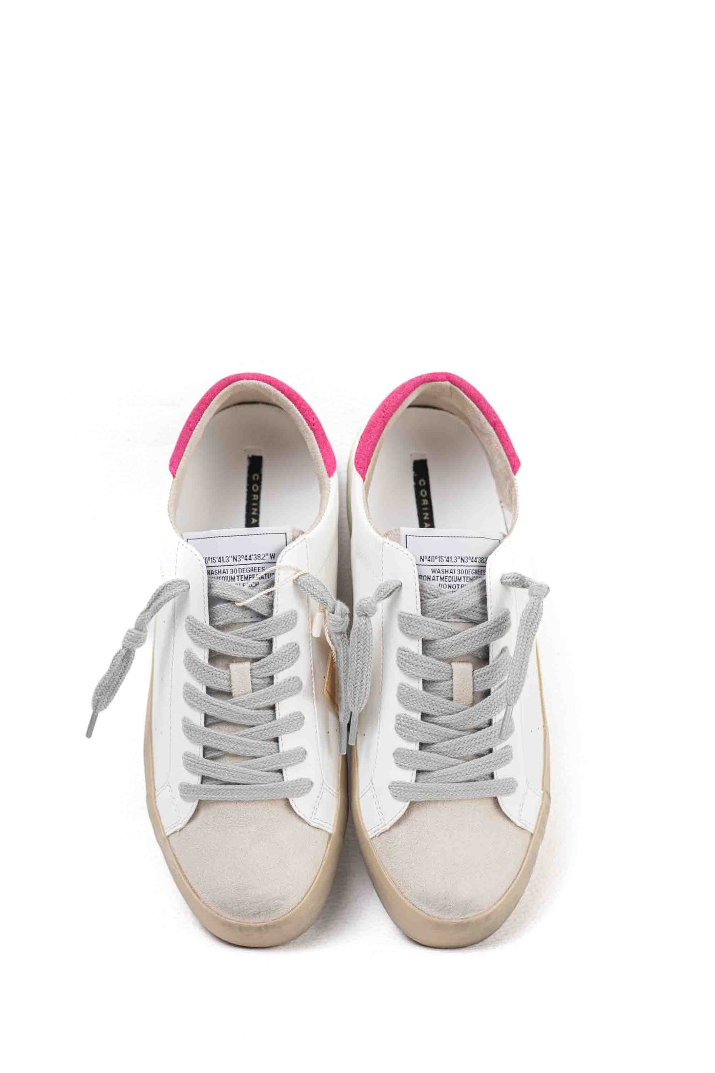 zapatilla deportiva estilo retro en combinacion de materiales Azul 37