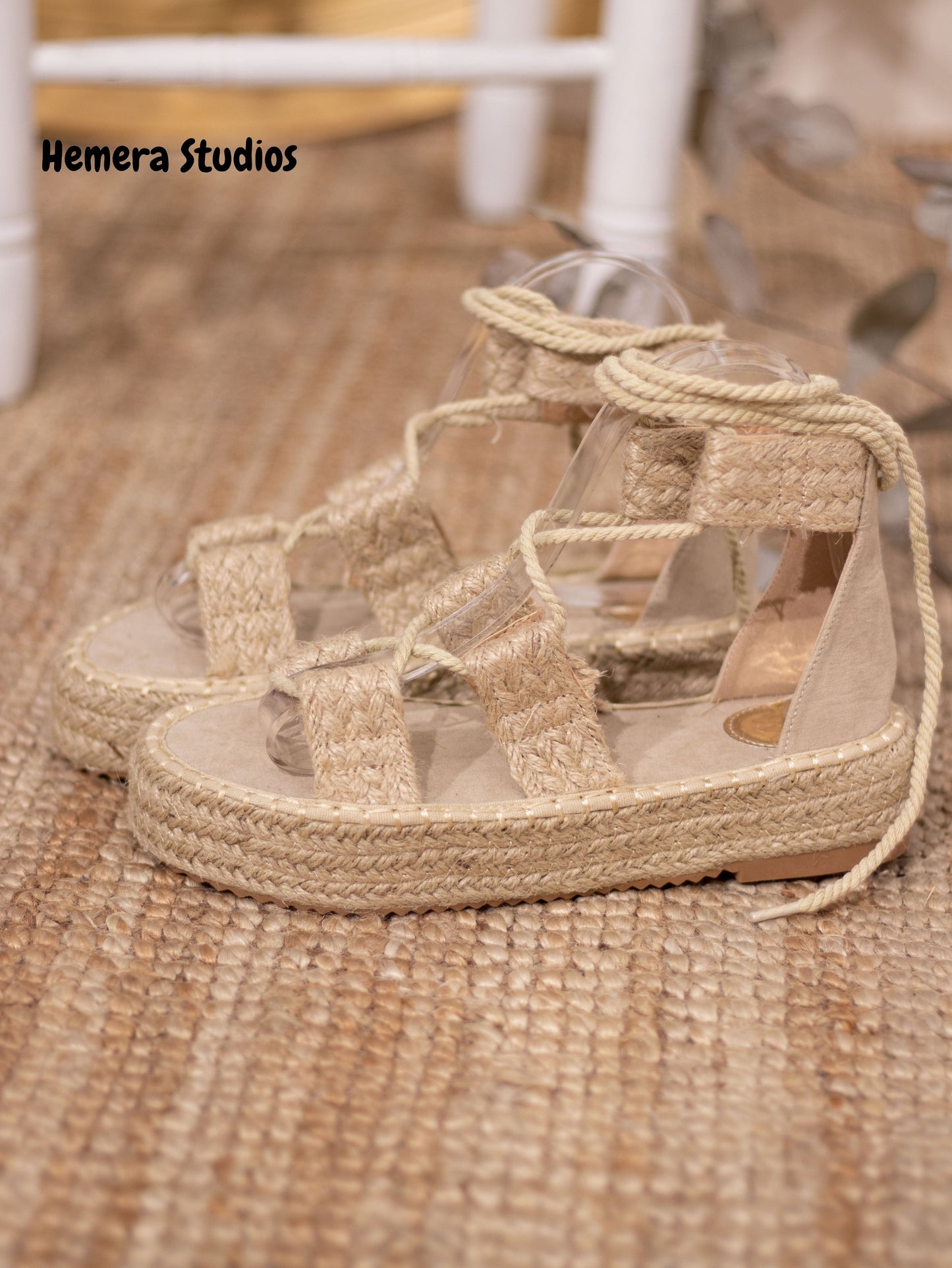 alpargada romana estilo boho con plataforma 36