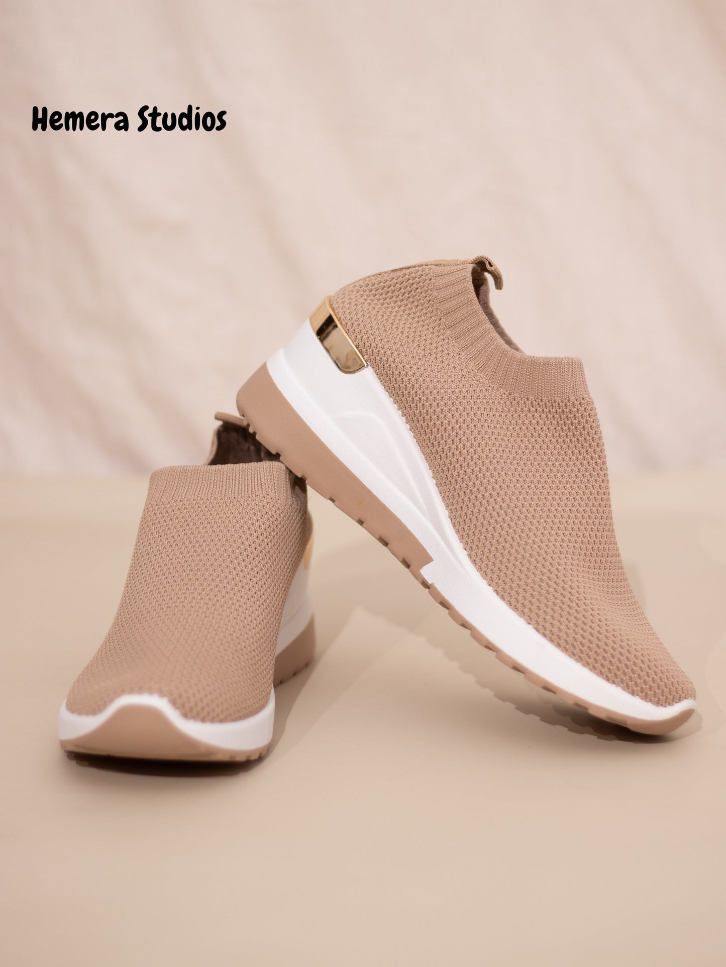 hemera studios womens sock sneakers 2021 comfortable wedge sneakers with soft sole multicolor womens shoes bambas White 37
