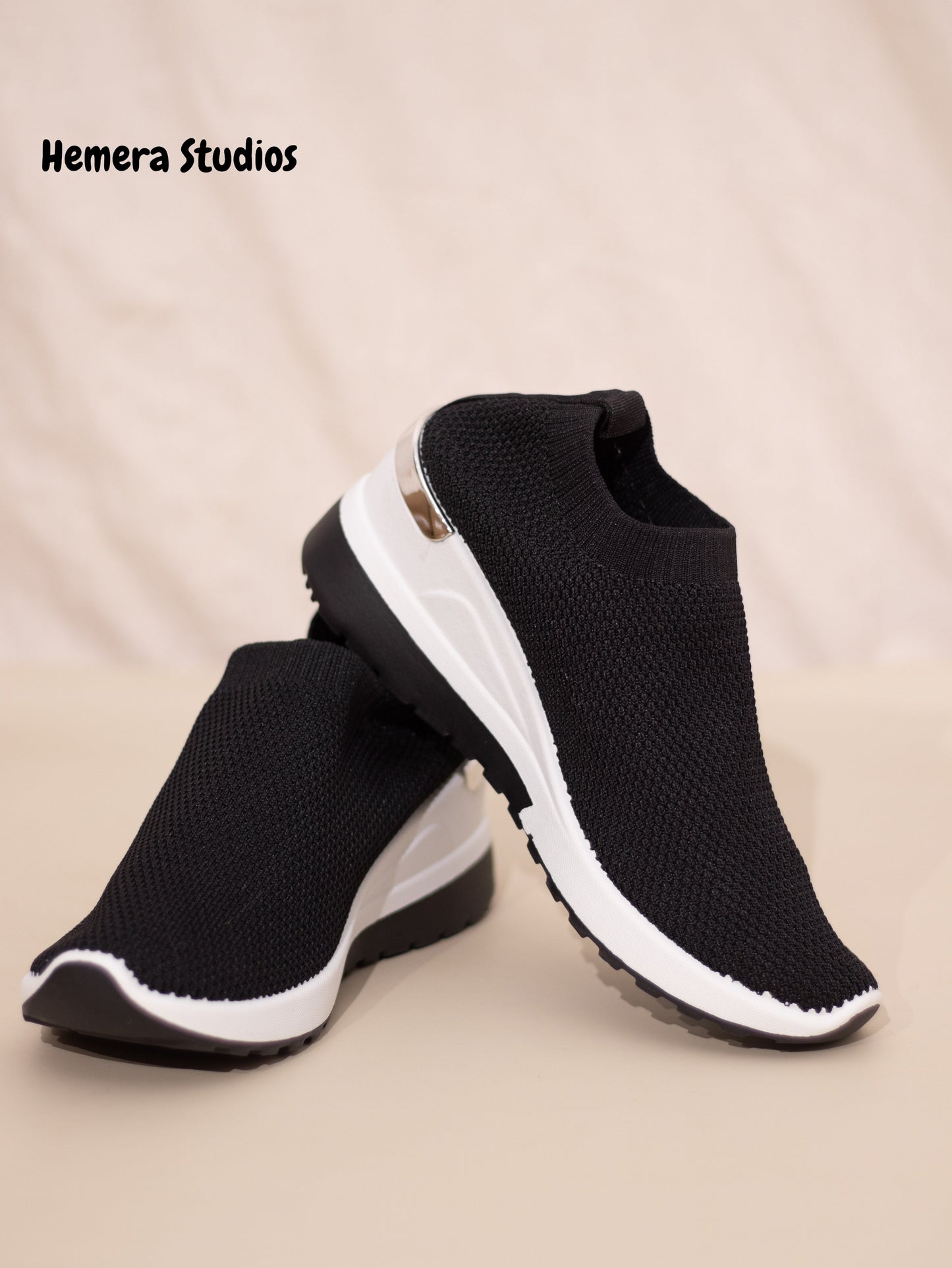 hemera studios womens sock sneakers 2021 comfortable wedge sneakers with soft sole multicolor womens shoes bambas White 40