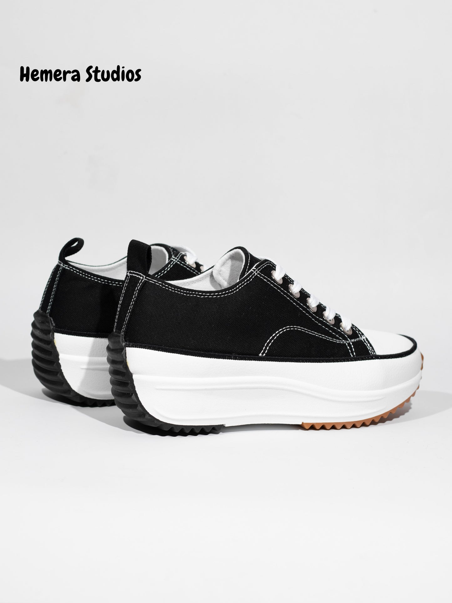 zapatillas de deporte con suela track de lona Negro 38