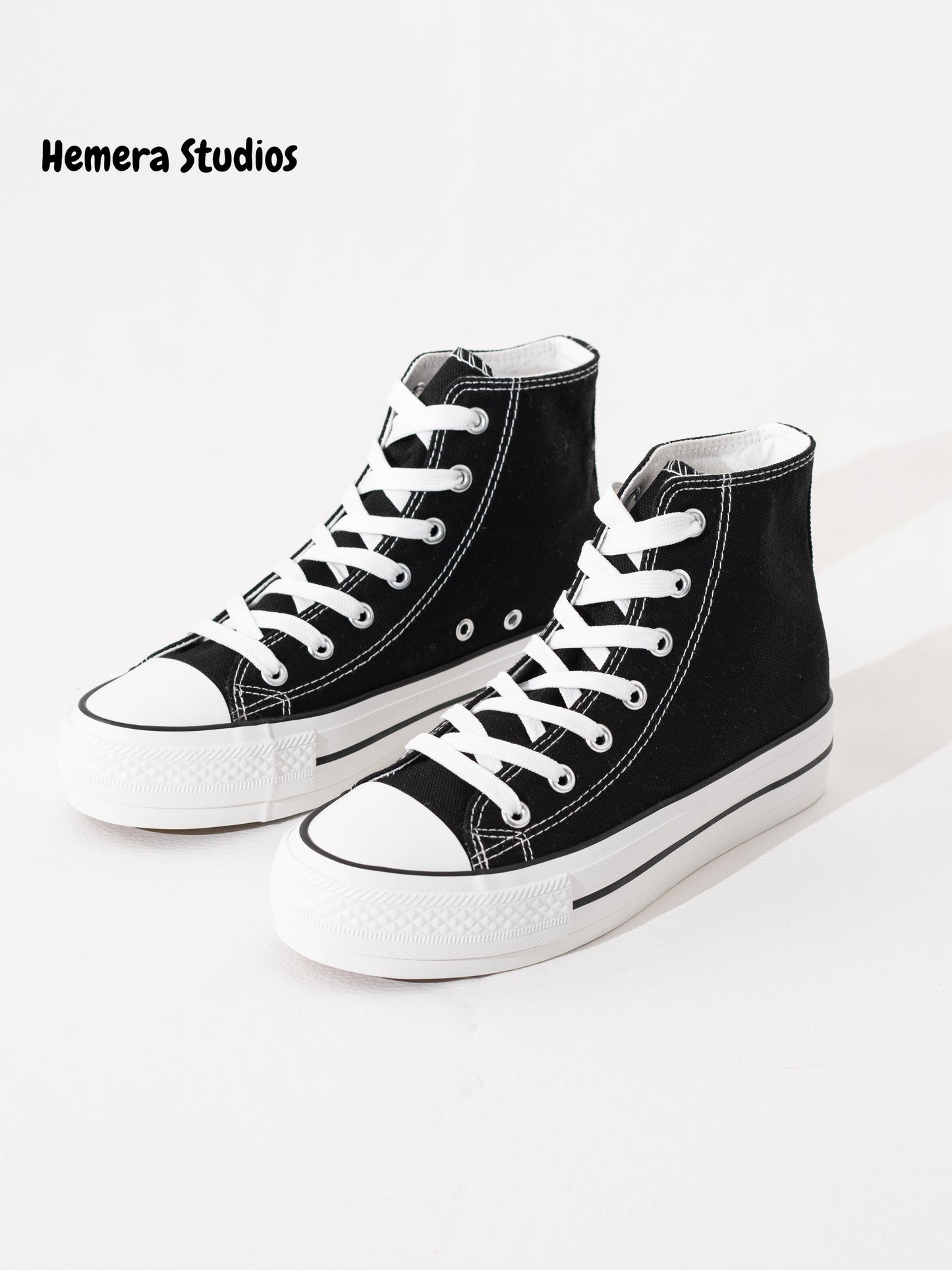 zapatillas de lona doble suela Negro-Lona 40