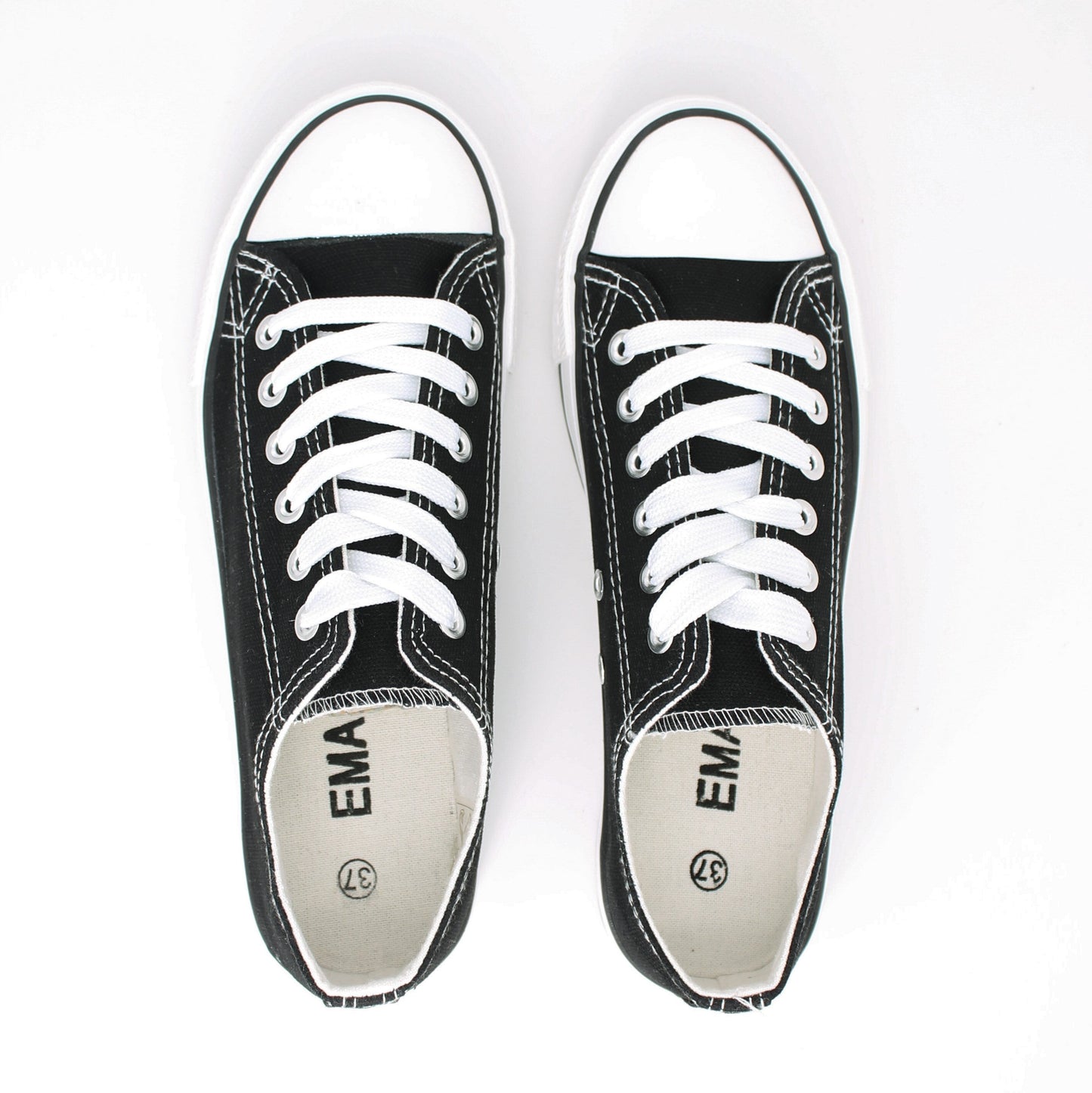 zapatillas de lona para mujer 37 Negro