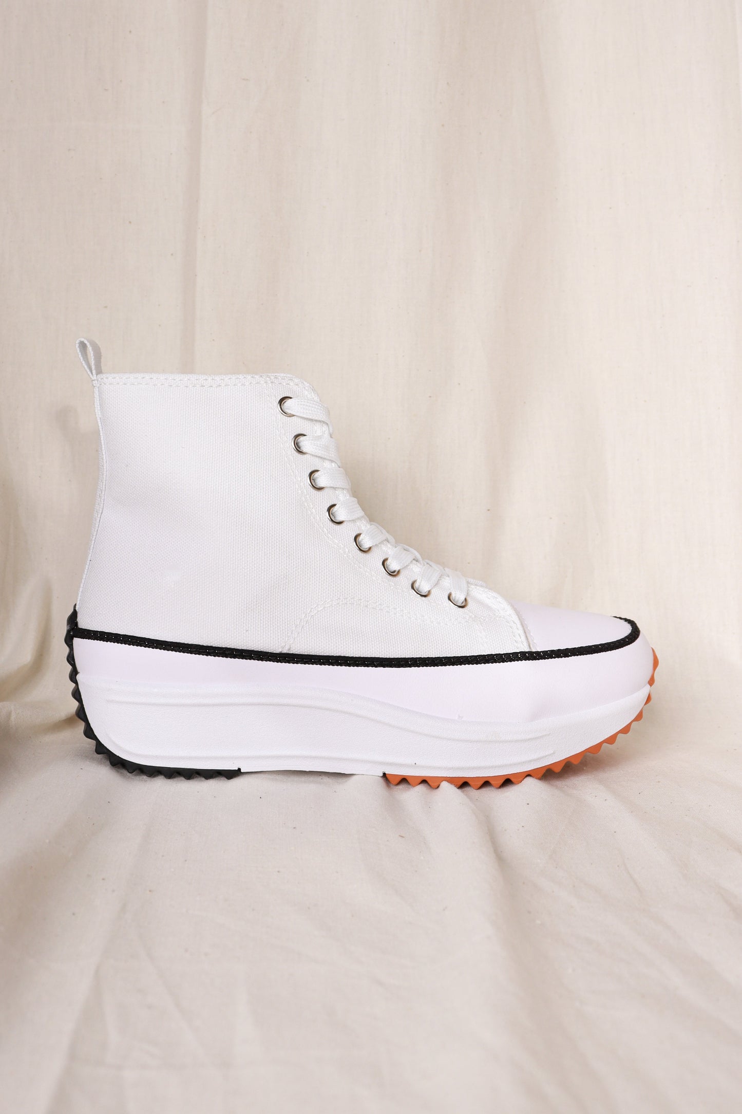 zapatillas tipo bota olivia Blanco-piel vegana 36