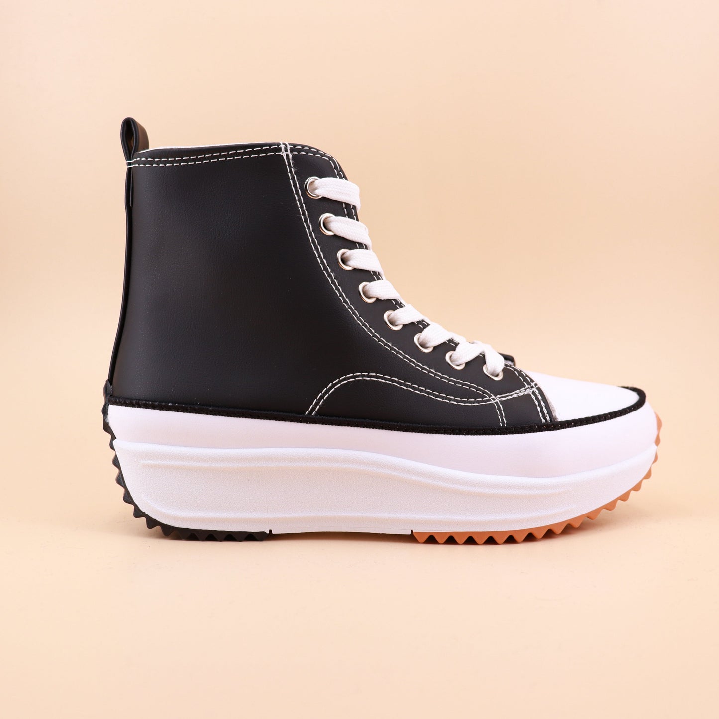 zapatillas tipo bota olivia Negro-piel vegana 36