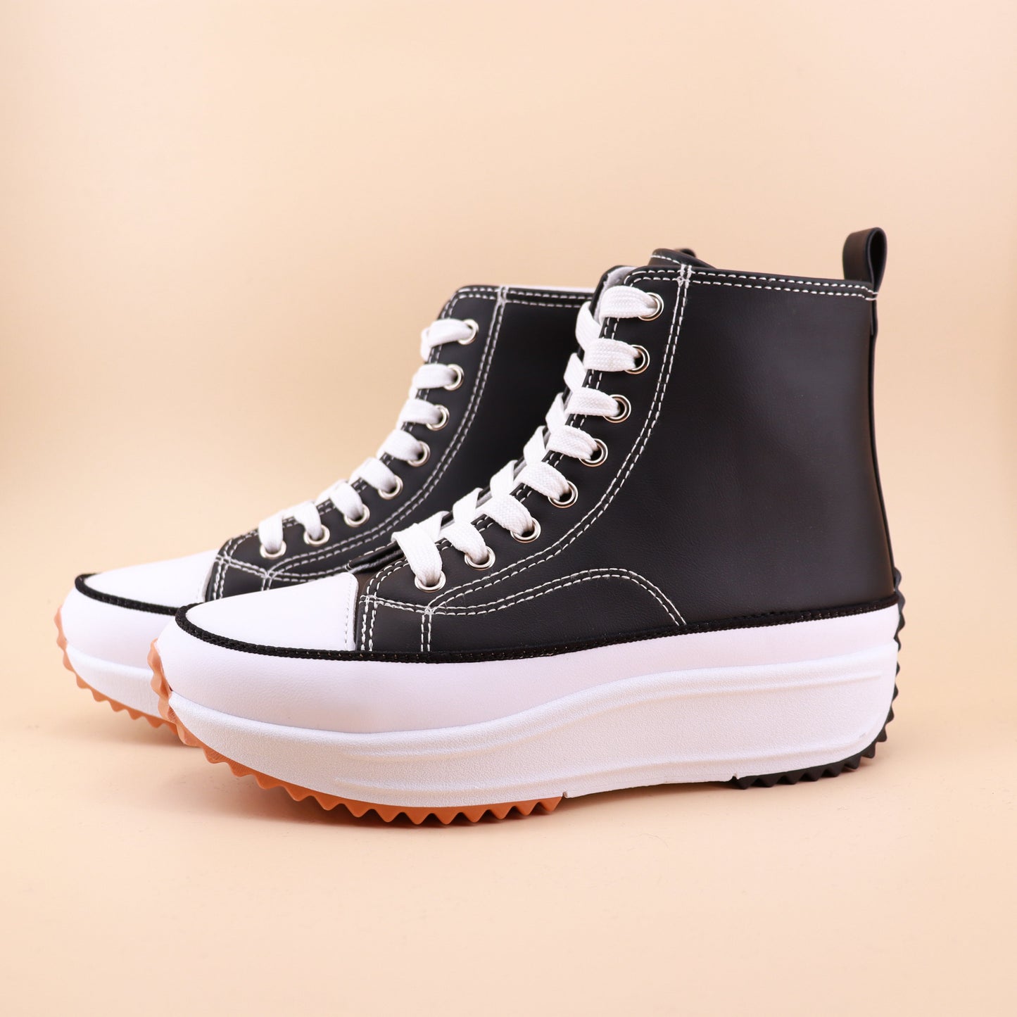 zapatillas tipo bota olivia Blanco-piel vegana 38