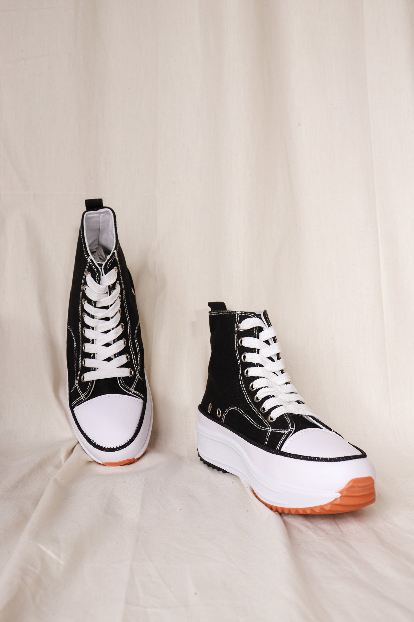 zapatillas tipo bota olivia Blanco-lona 41