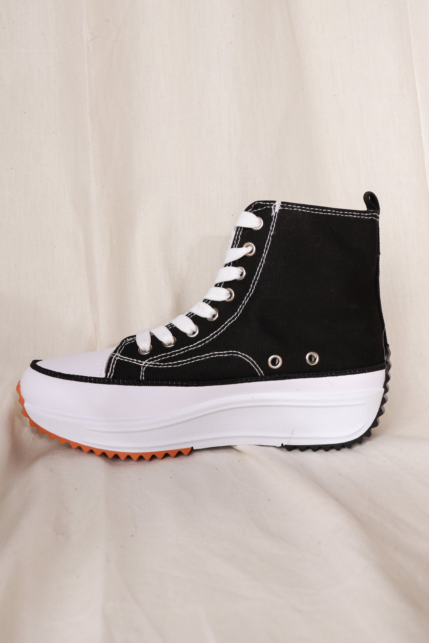 zapatillas tipo bota olivia Negro-lona 38