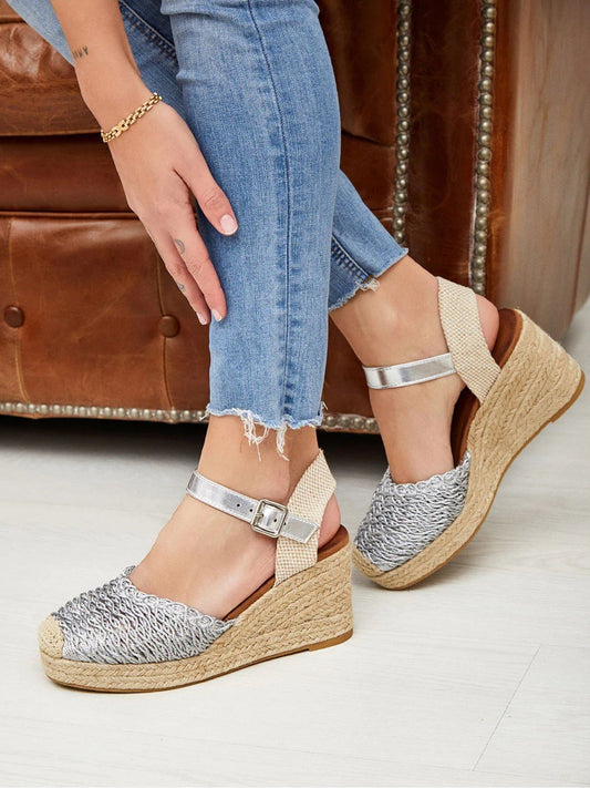 alpargatas trenzadas con cunas es espartos plantilla gel Beige 38