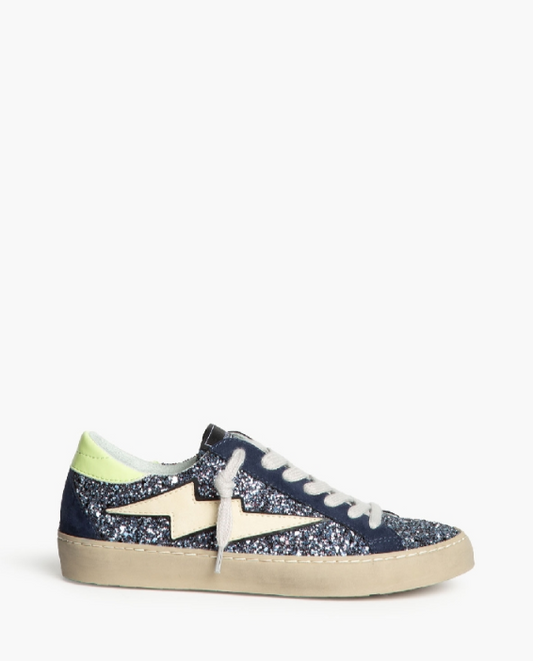 Zapatillas Casual para Mujer con Detalles Brillantes y Estrella Azul, combina confort y estilo.Corina
