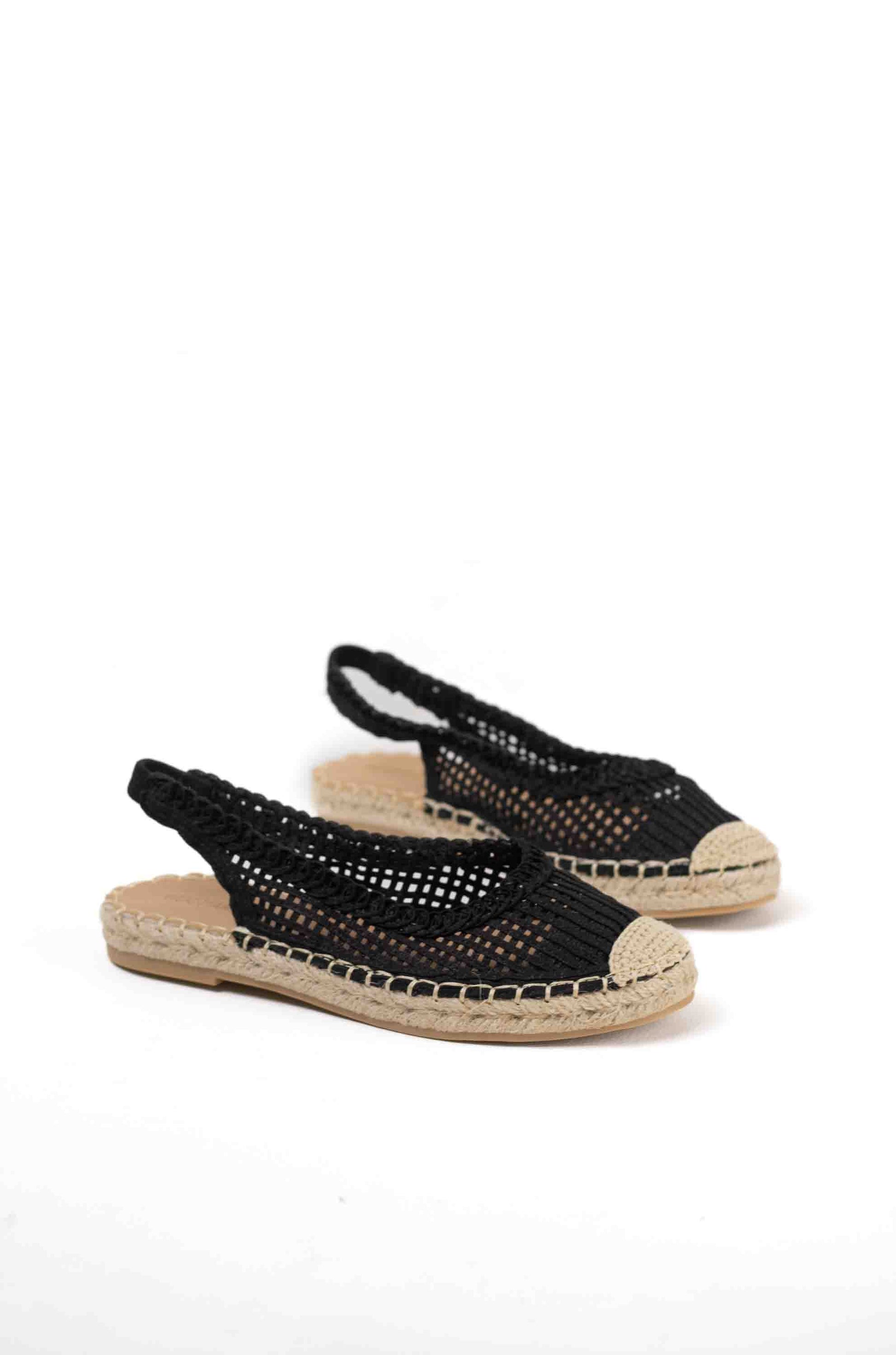 alpargatas mini plataforma mujer diseno crochet Negro 37