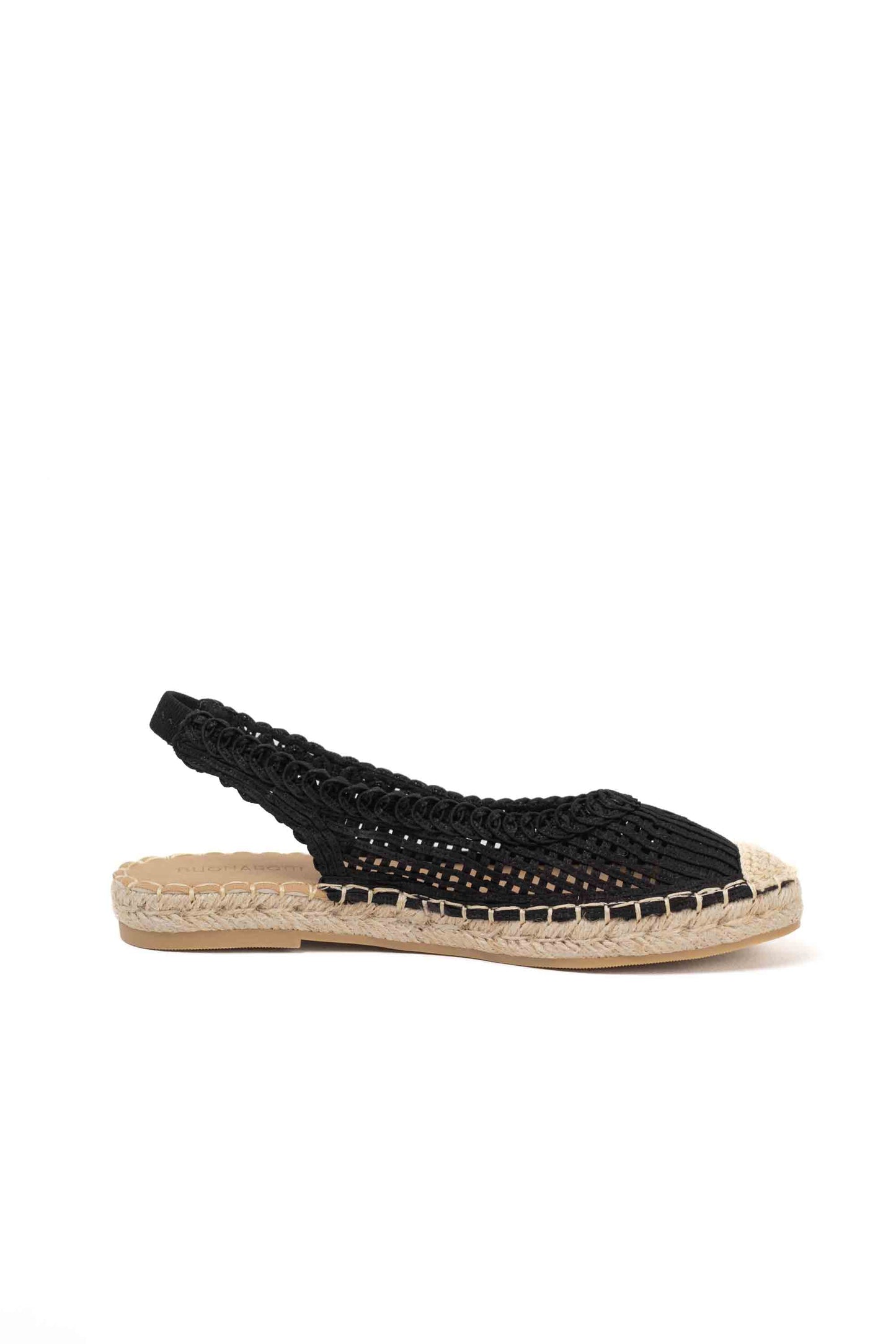 alpargatas mini plataforma mujer diseno crochet Negro 40