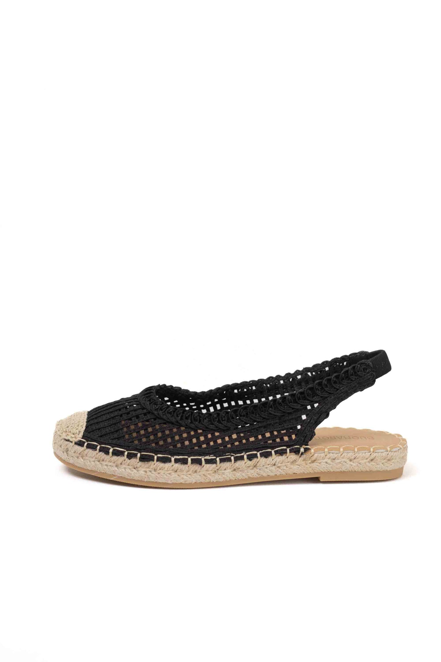 alpargatas mini plataforma mujer diseno crochet Negro 39