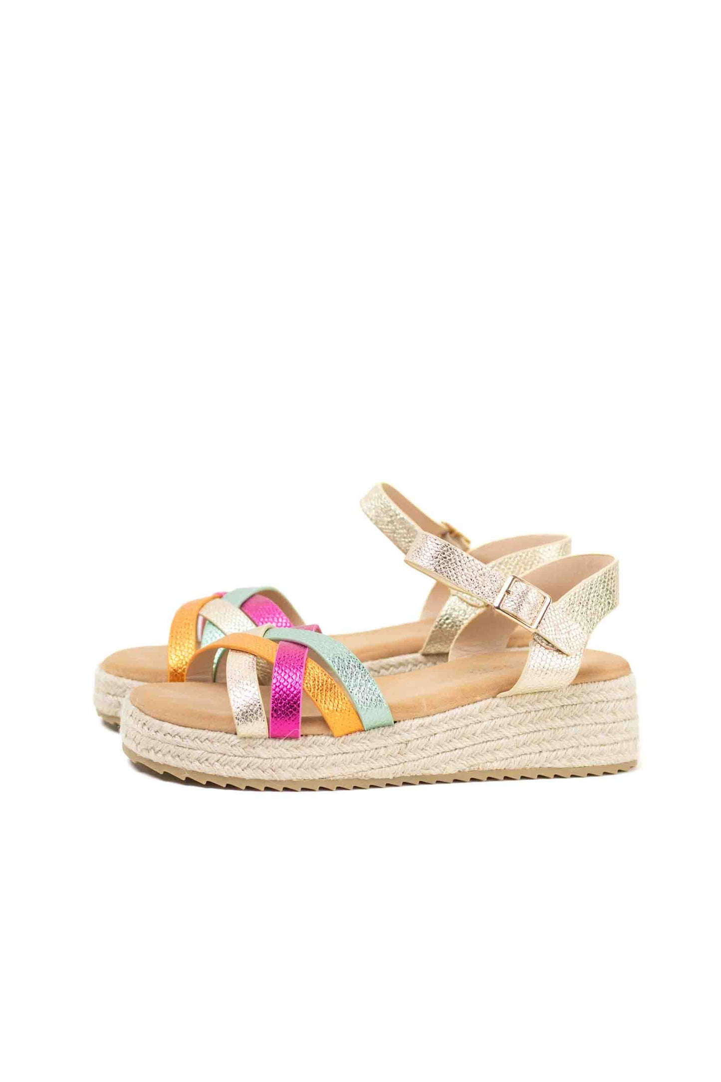 sandalias mujer mini cuna espartos tiras trenzadas Multi 38