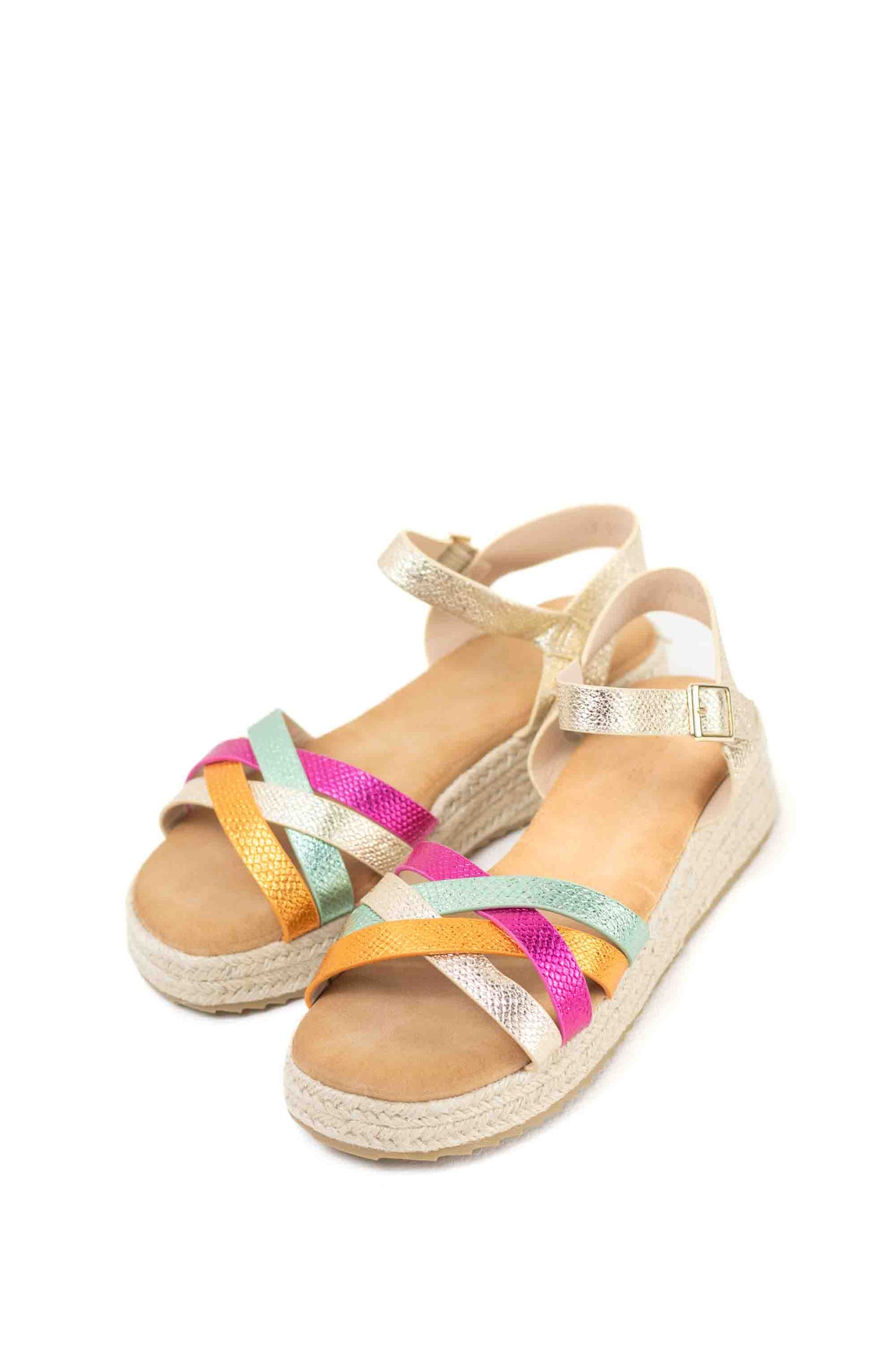 sandalias mujer mini cuna espartos tiras trenzadas Multi 39