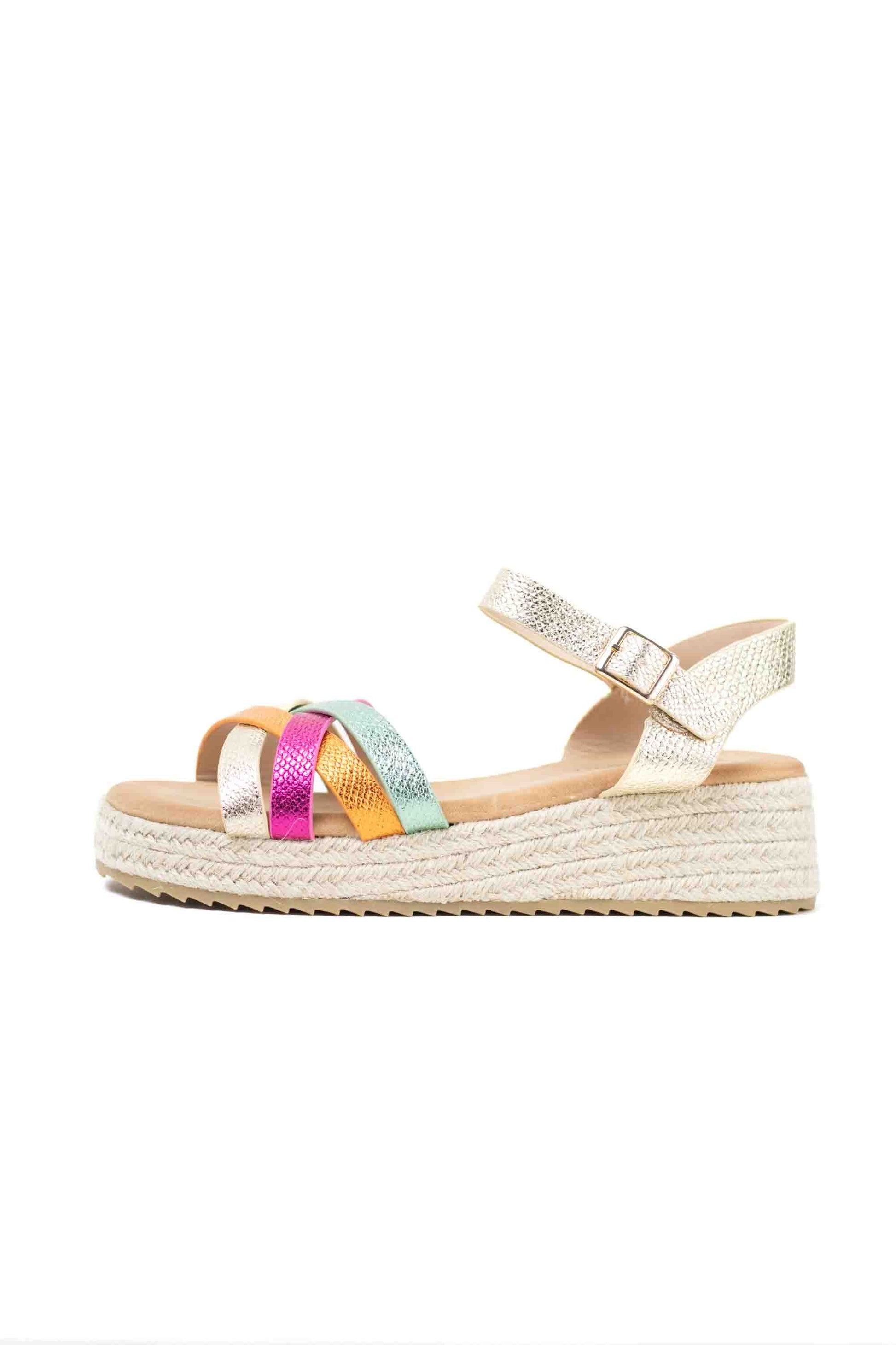 sandalias mujer mini cuna espartos tiras trenzadas Multi 41