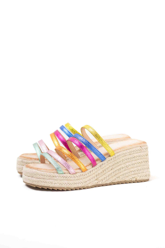 sandalias cunas espartos mujer plantilla almohadilla Blanco 41