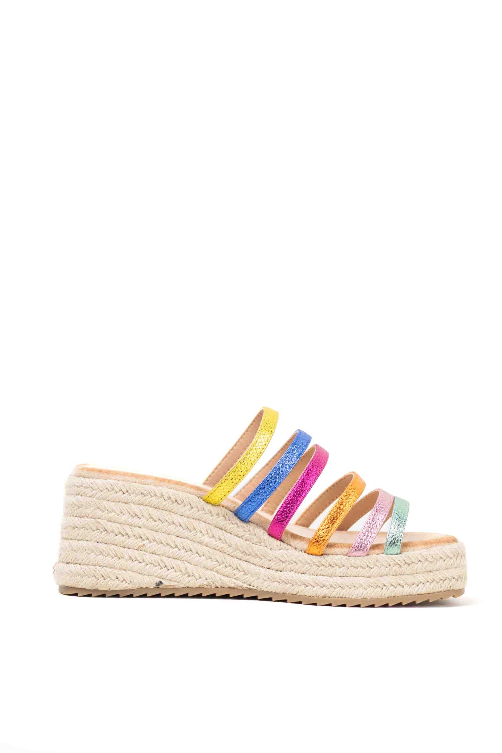 sandalias cunas espartos mujer plantilla almohadilla Multi 38