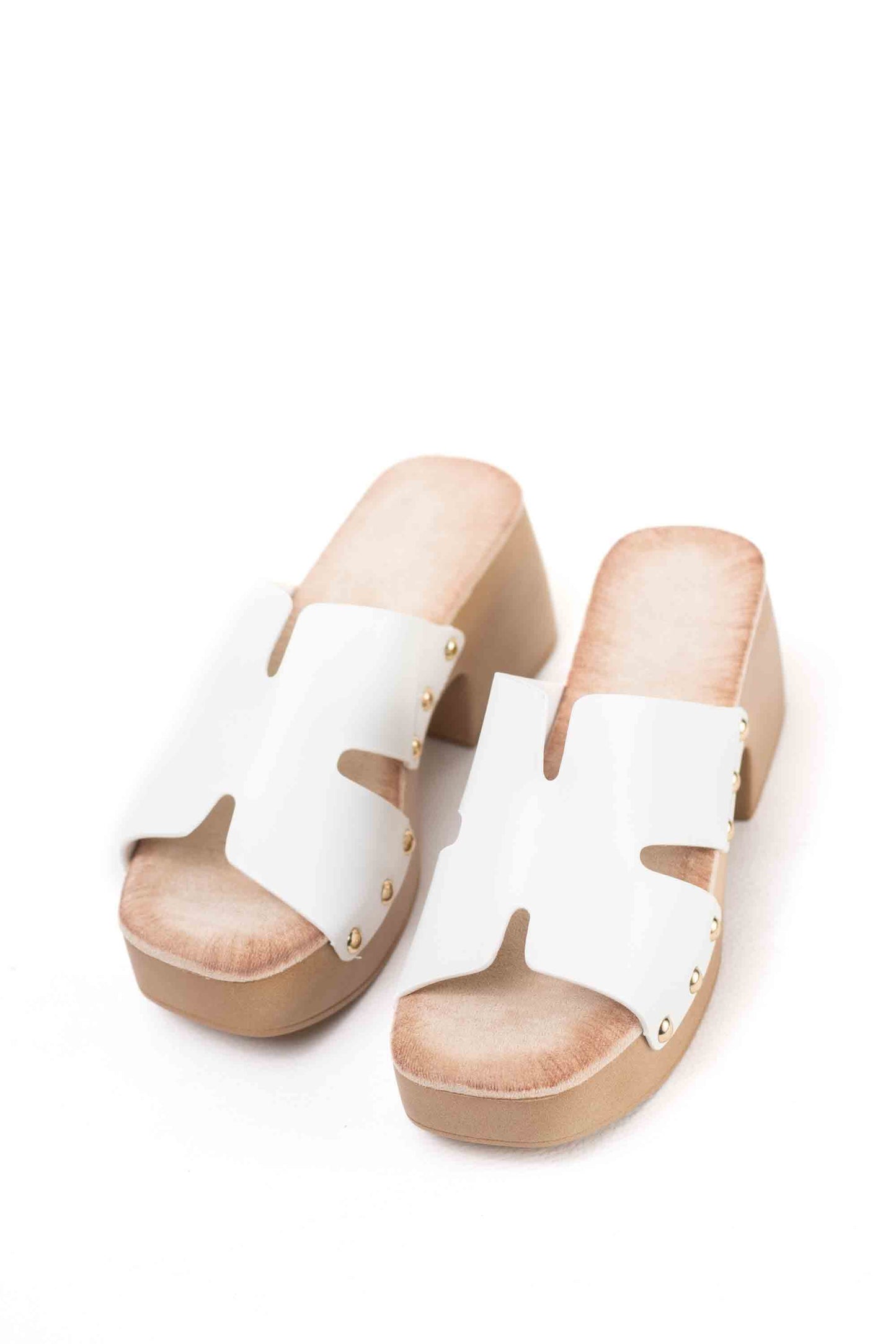 sandalias zueco con plataforma tacon plantilla almohadilla Blanco 39