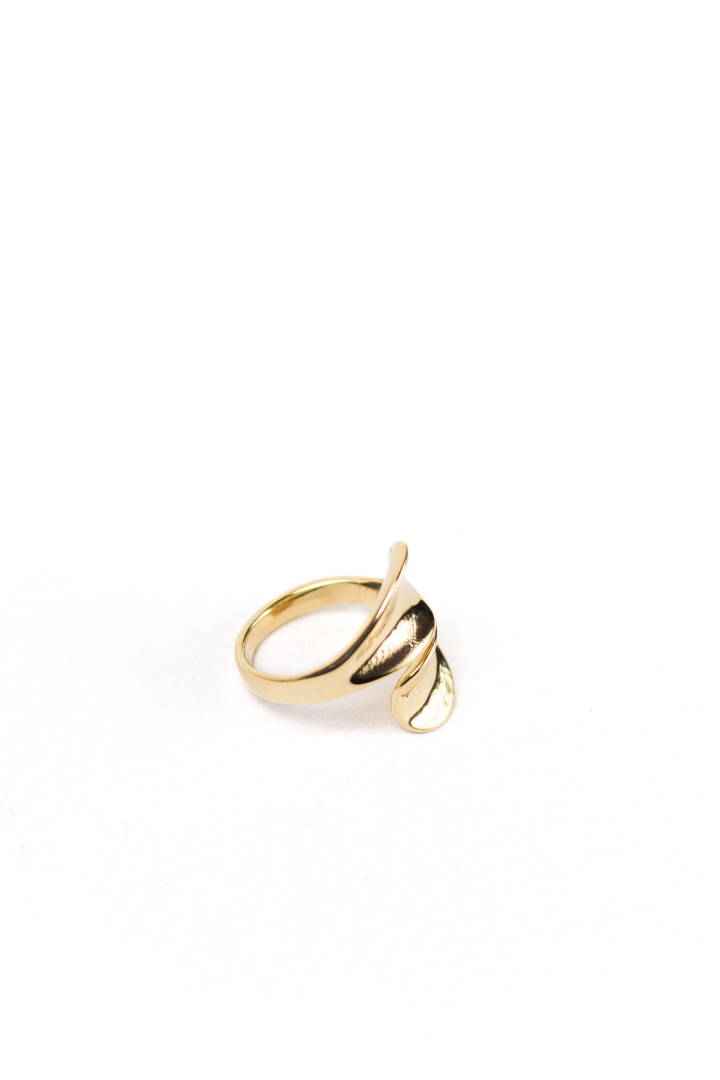 Anillo dorado con diseño abstracto, elegancia y estilo único para cada ocasión