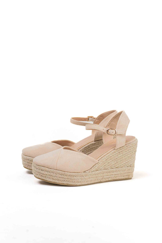 alpargatas cunas espartos altas mujer con plataforma super ligeras color Beige talla 39