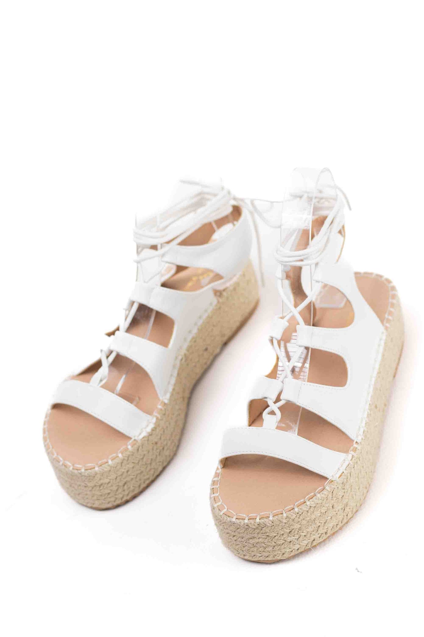 Sandalias romanas plataforma mujer con cordones