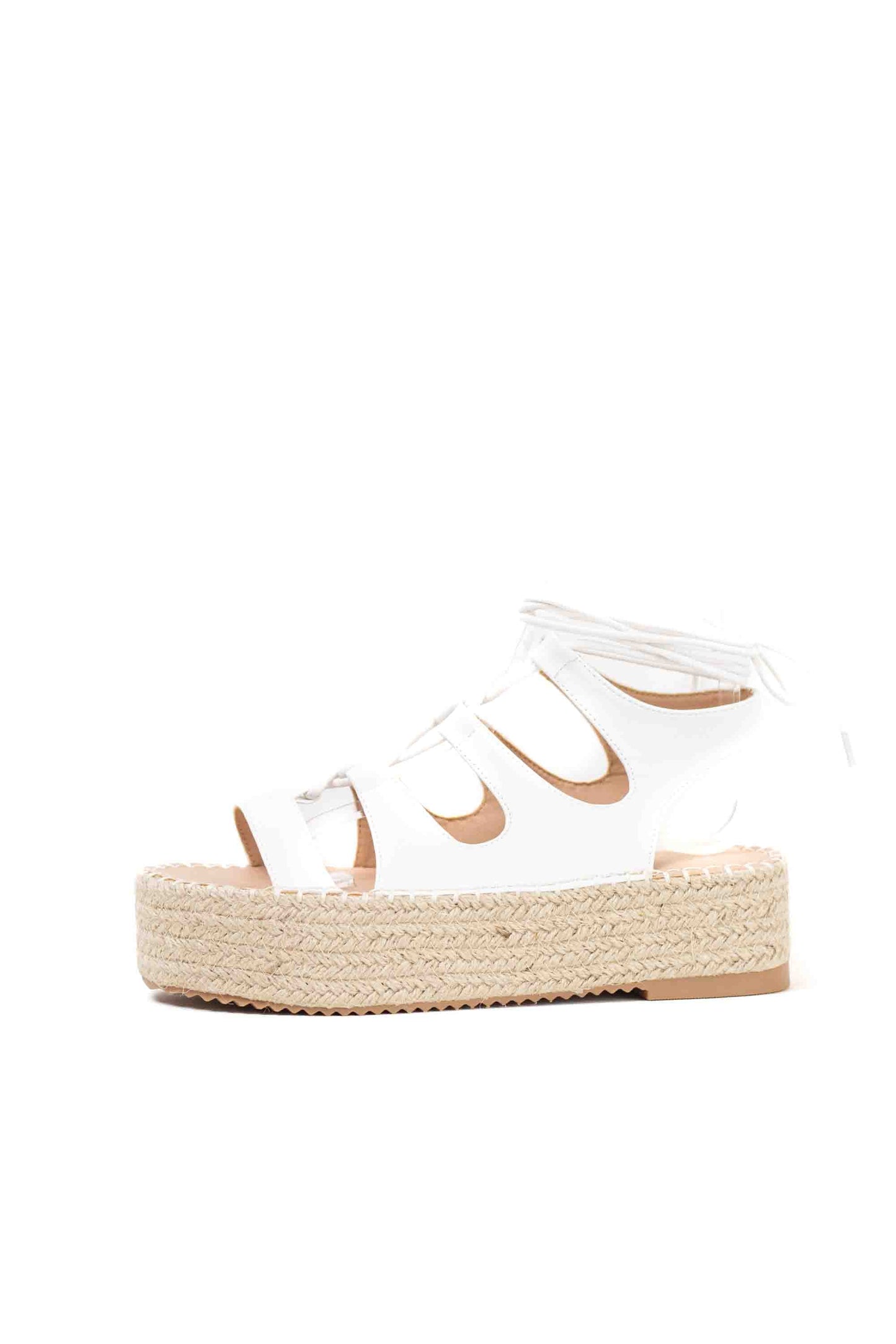 Sandalias romanas plataforma mujer con cordones