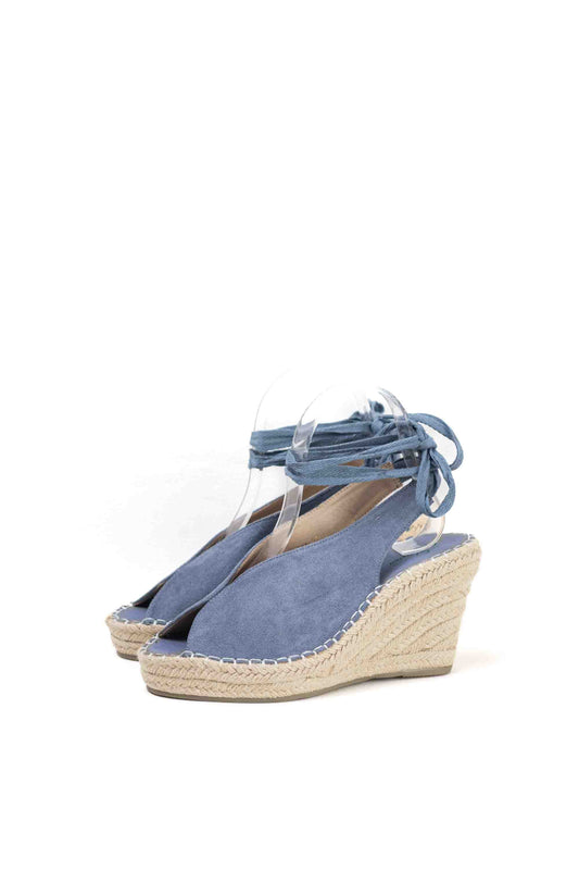 alpargatas cunas espartos altas con plataforma con cintas estilo bohemia Beige 37