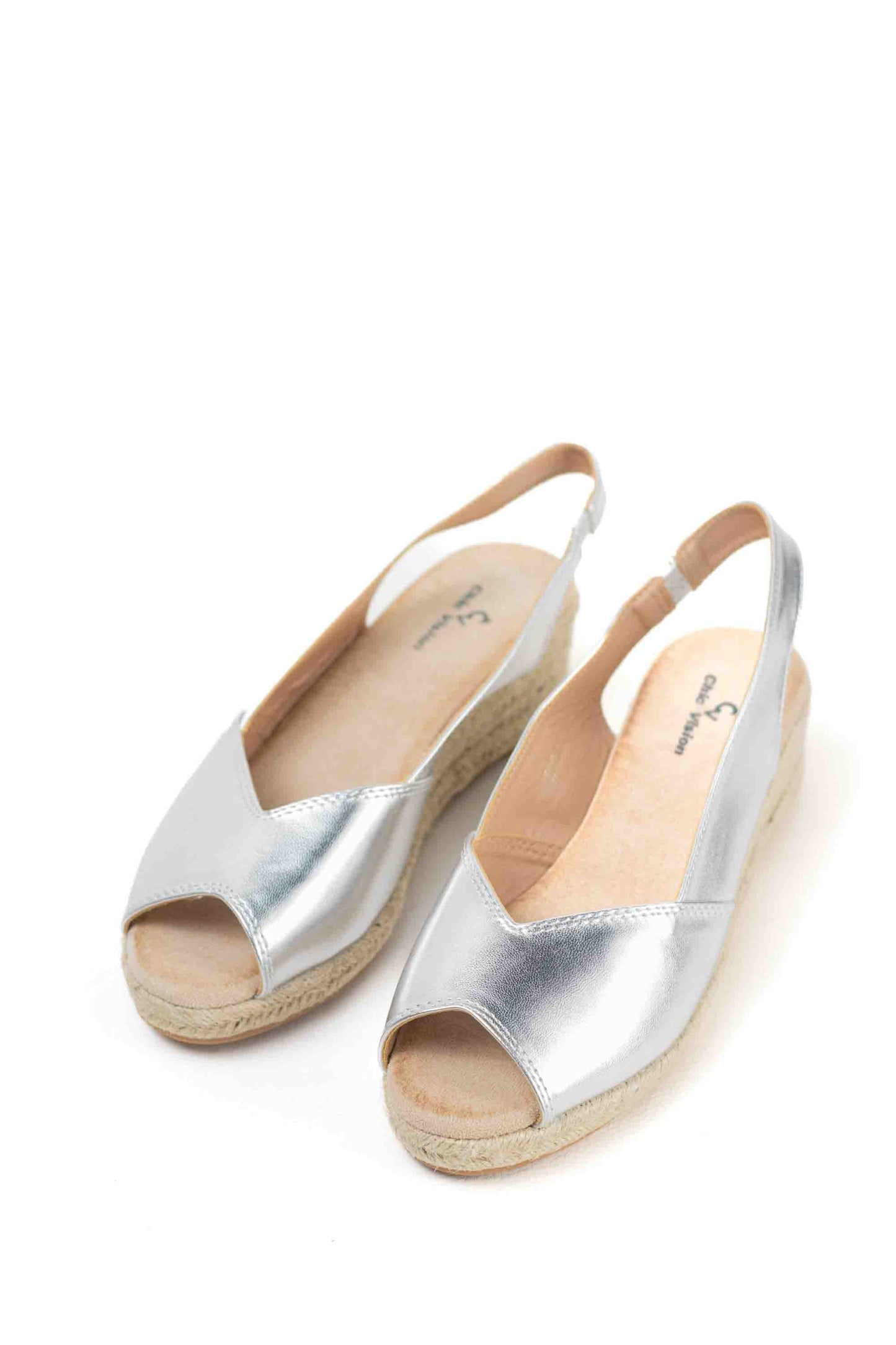 Alpargatas doradas mujer cuña baja de espartos con plataforma plantilla almhoadilla