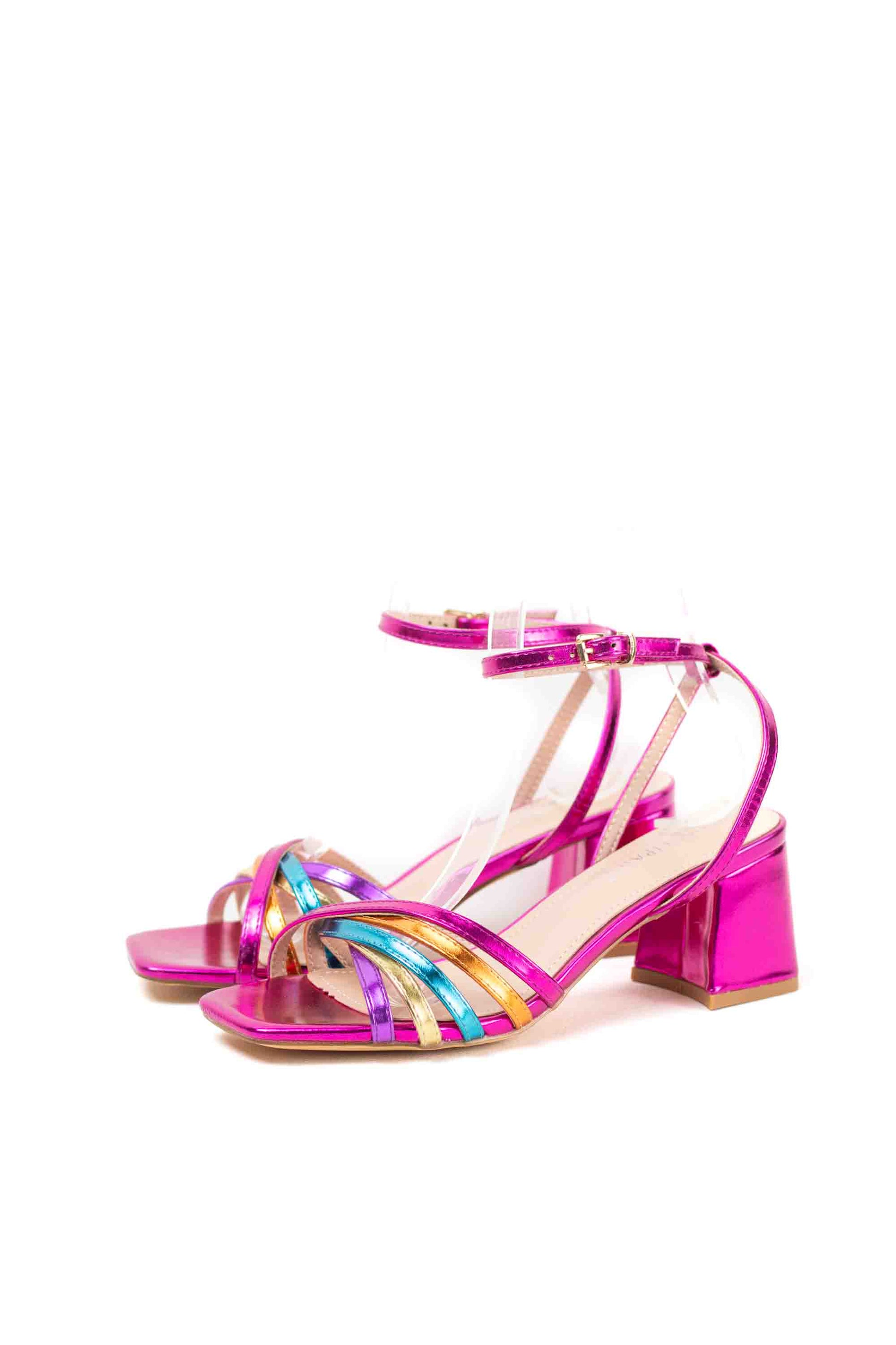 sandalias doradas con tacon mujer con pulsera tiras trenzadas Plateado 40