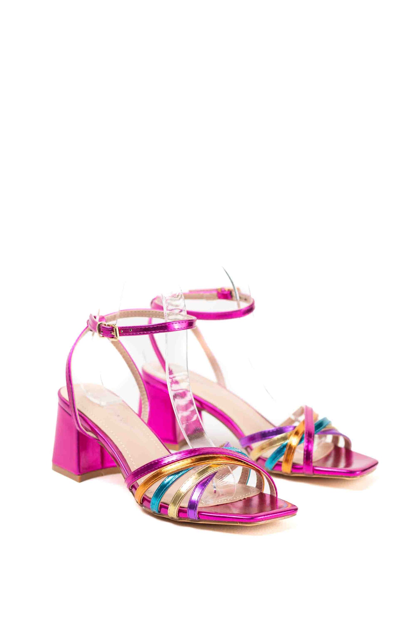 sandalias doradas con tacon mujer con pulsera tiras trenzadas Color 36