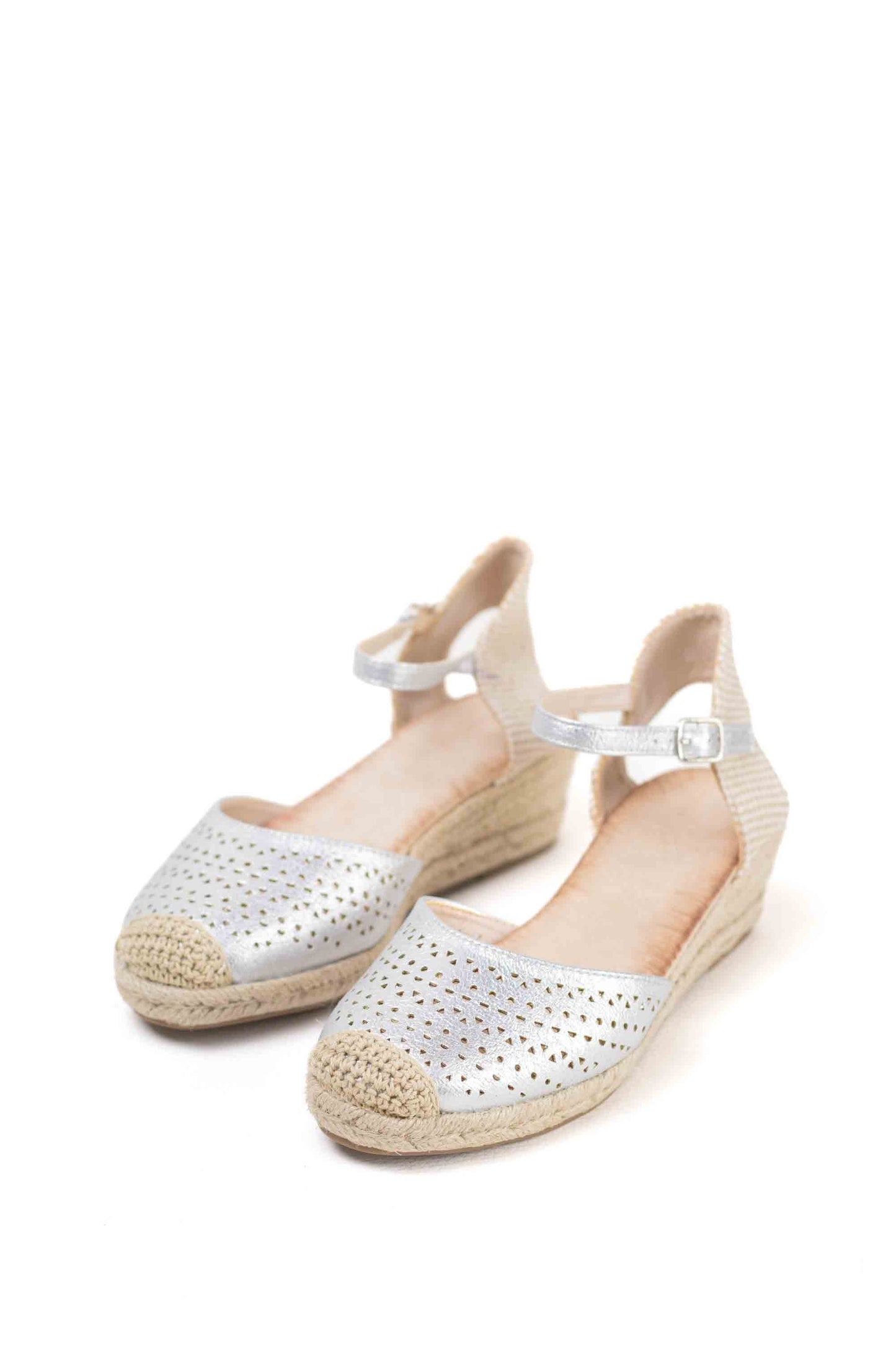 Alpargatas Mujer cuña baja de espartos diseño troquelado
