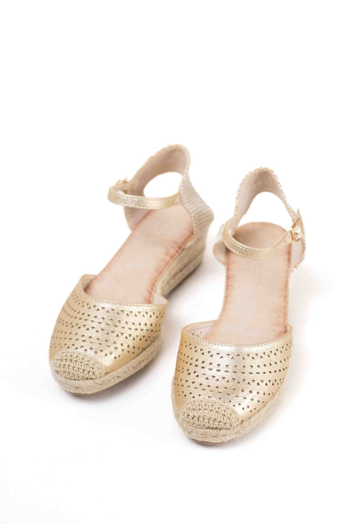 Alpargatas Mujer cuña baja de espartos diseño troquelado