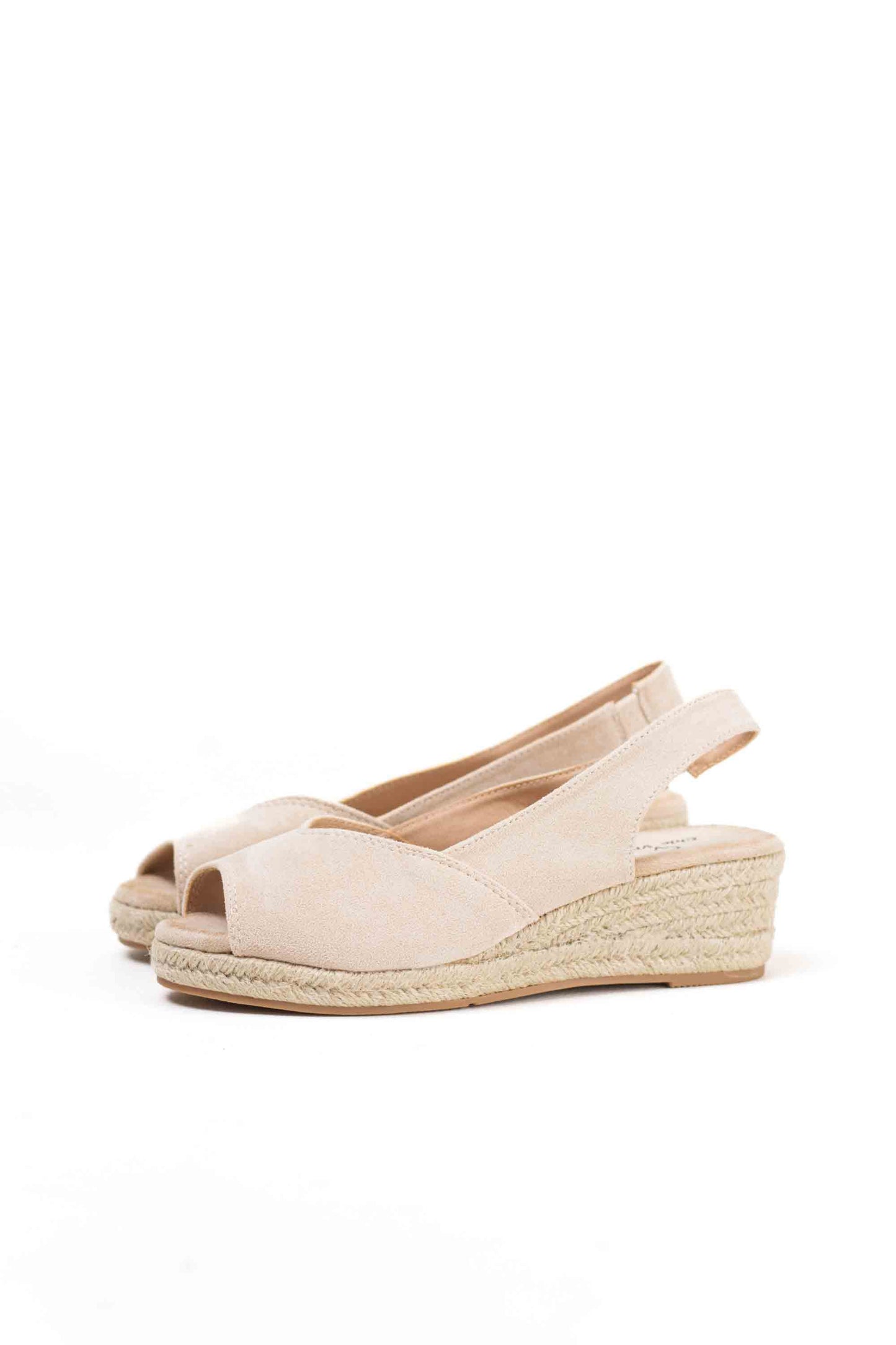 Alpargatas doradas mujer cuña baja de espartos con plataforma plantilla almhoadilla