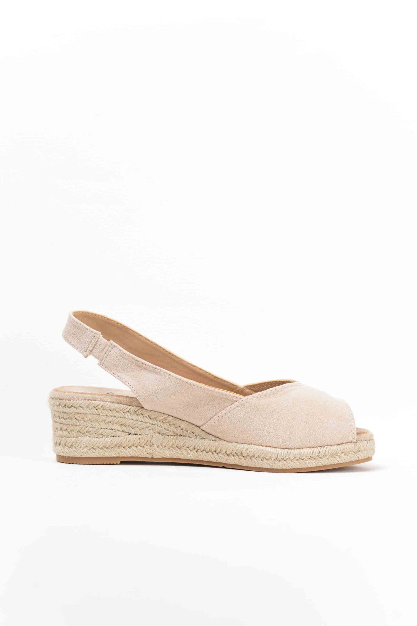 Alpargatas doradas mujer cuña baja de espartos con plataforma plantilla almhoadilla